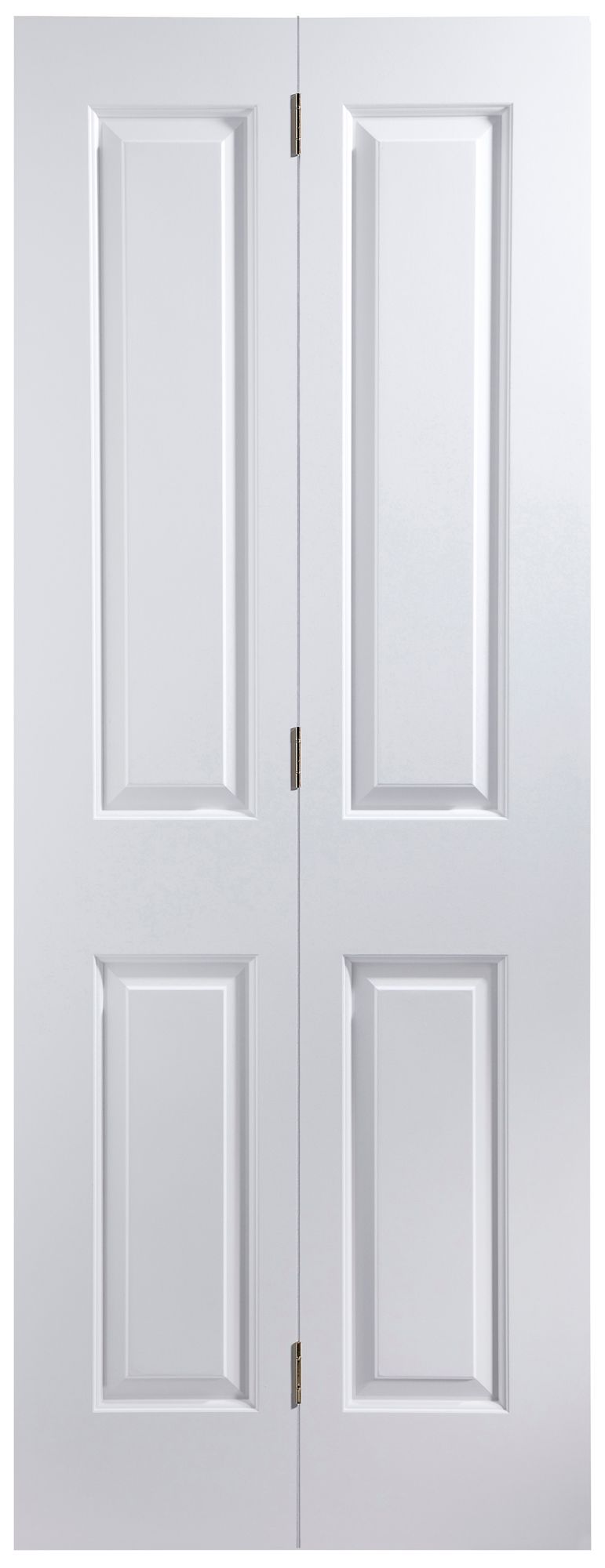 4 panel Unglazed Contemporary White Internal Bi-fold Door set, (H)1950mm (W)750mm