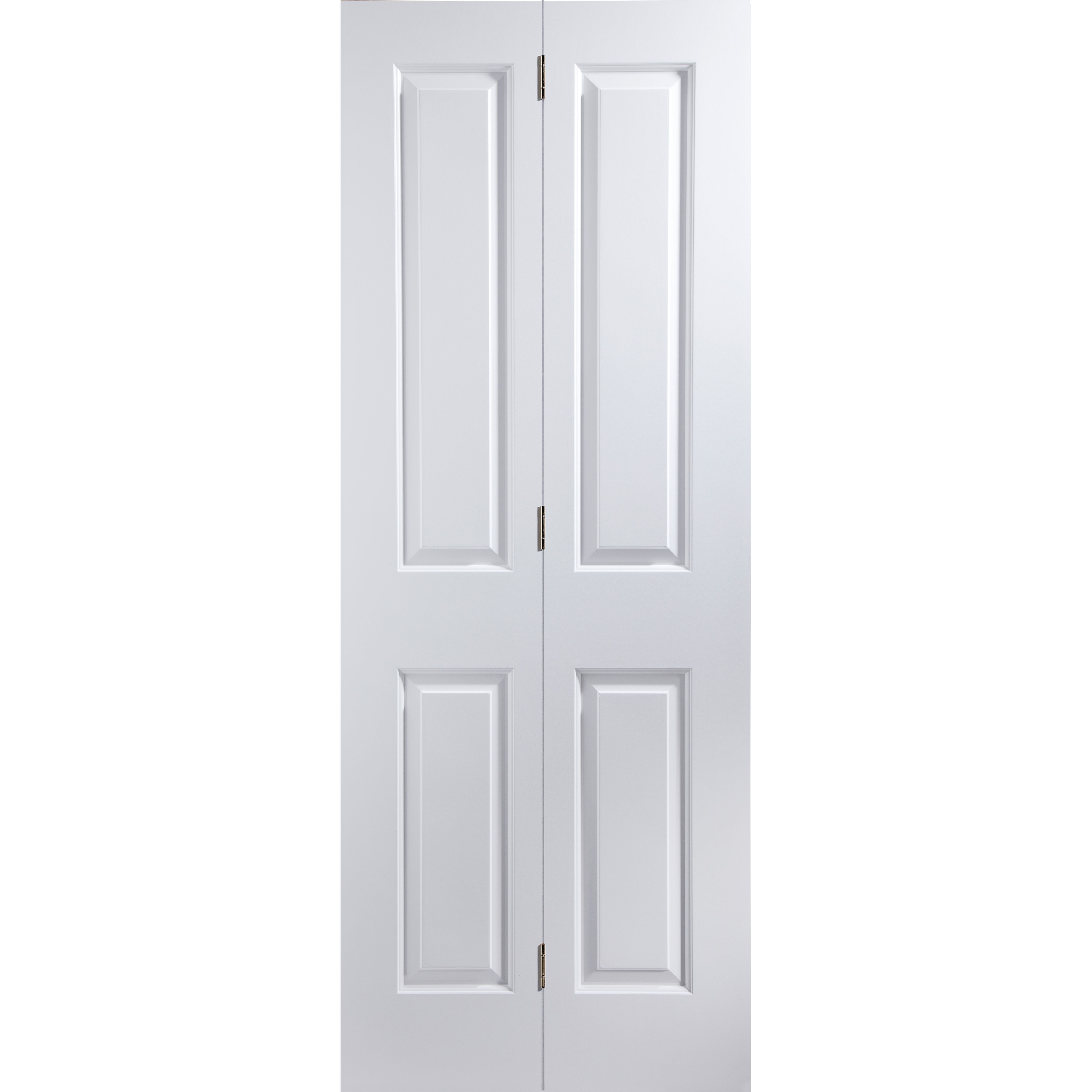4 panel Unglazed Contemporary White Internal Folding Bi-fold Door set, (H)1950mm (W)674mm