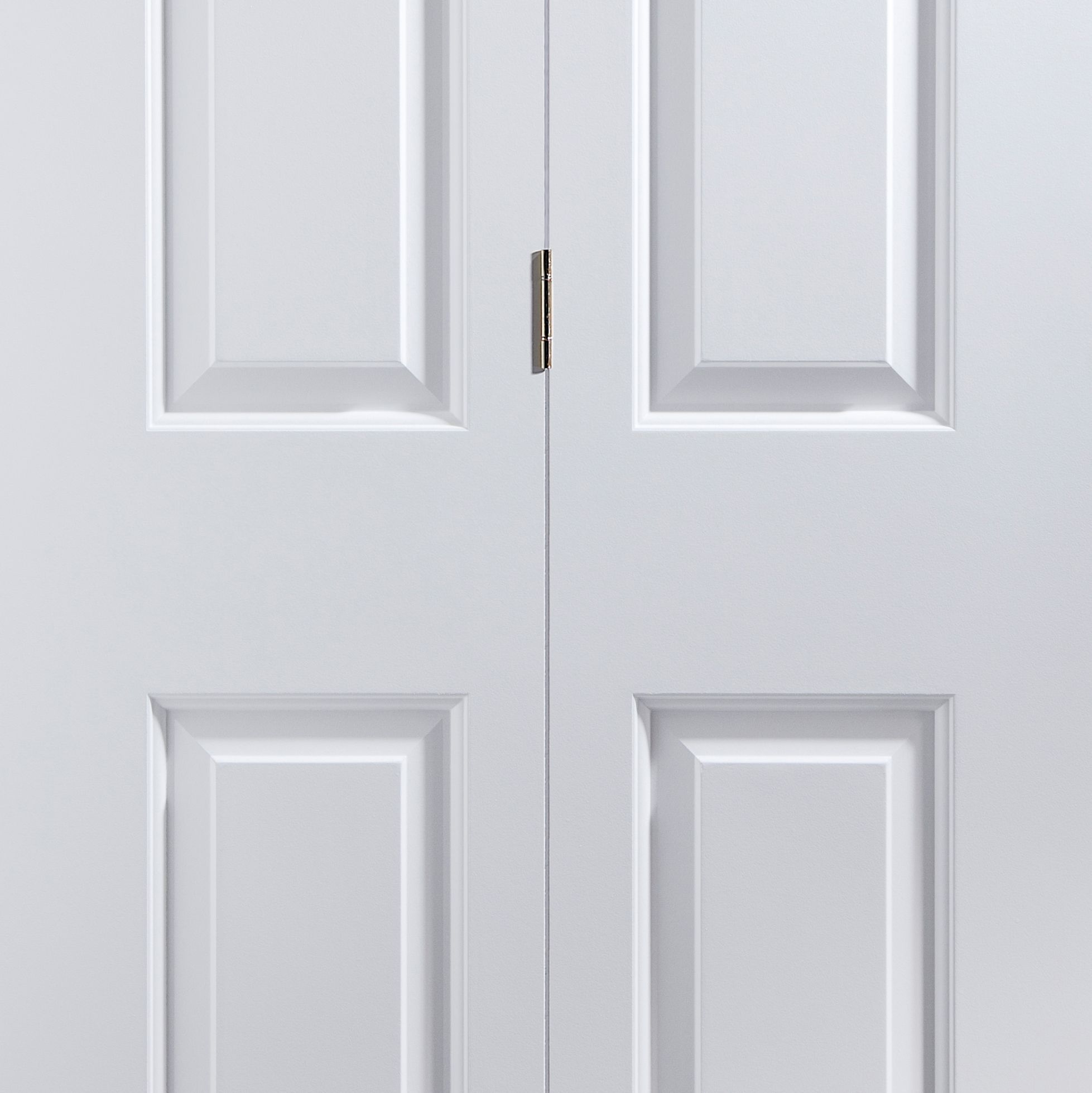 4 panel Unglazed Contemporary White Internal Folding Bi-fold Door set, (H)1950mm (W)750mm