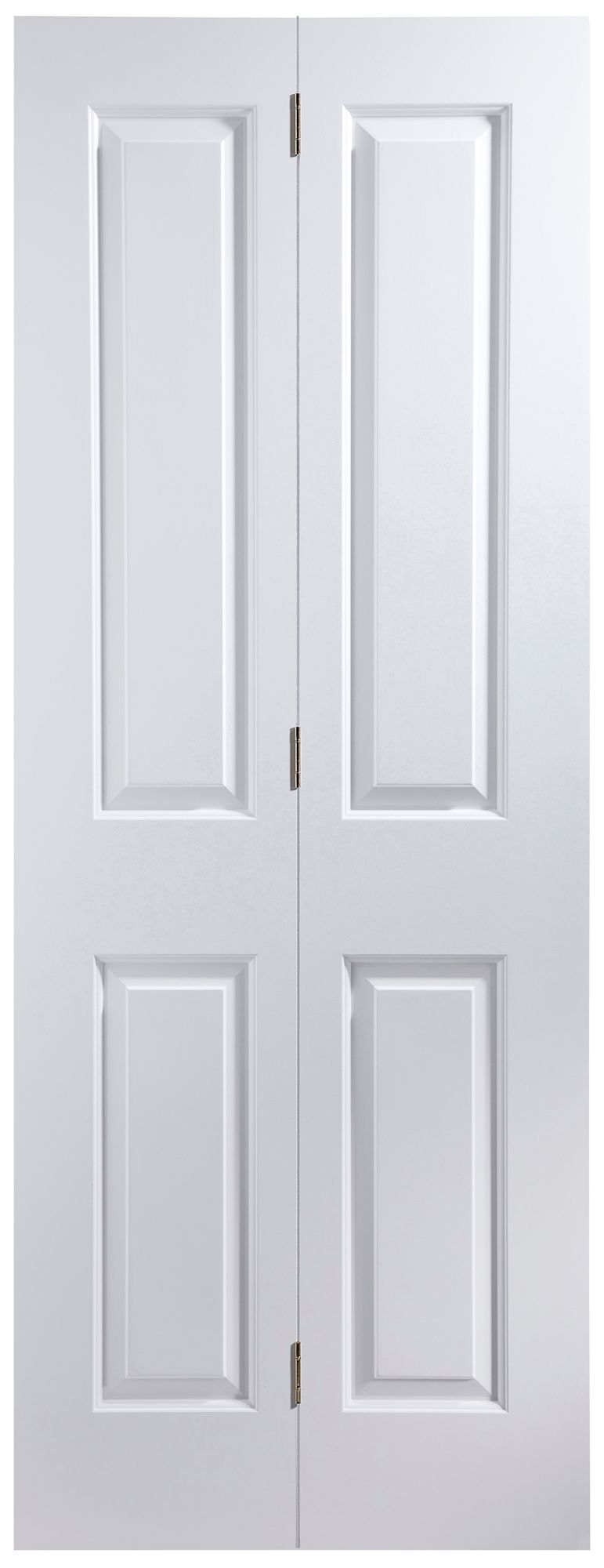 4 panel Unglazed Contemporary White Internal Folding Bi-fold Door set, (H)1950mm (W)750mm