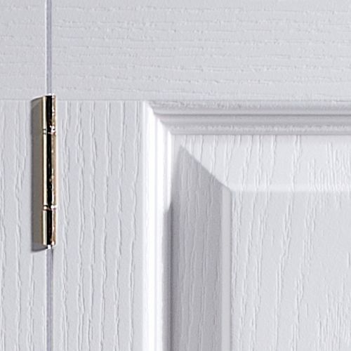 4 panel Unglazed Contemporary White Woodgrain effect Internal Folding Bi-fold Door set, (H)1981mm (W)610mm
