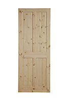 4 panel Unglazed Internal Door, (H)1981mm (W)838mm (T)35mm