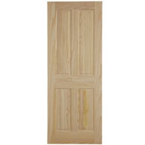 4 panel Unglazed Internal Fire door, (H)1981mm (W)838mm (T)44mm