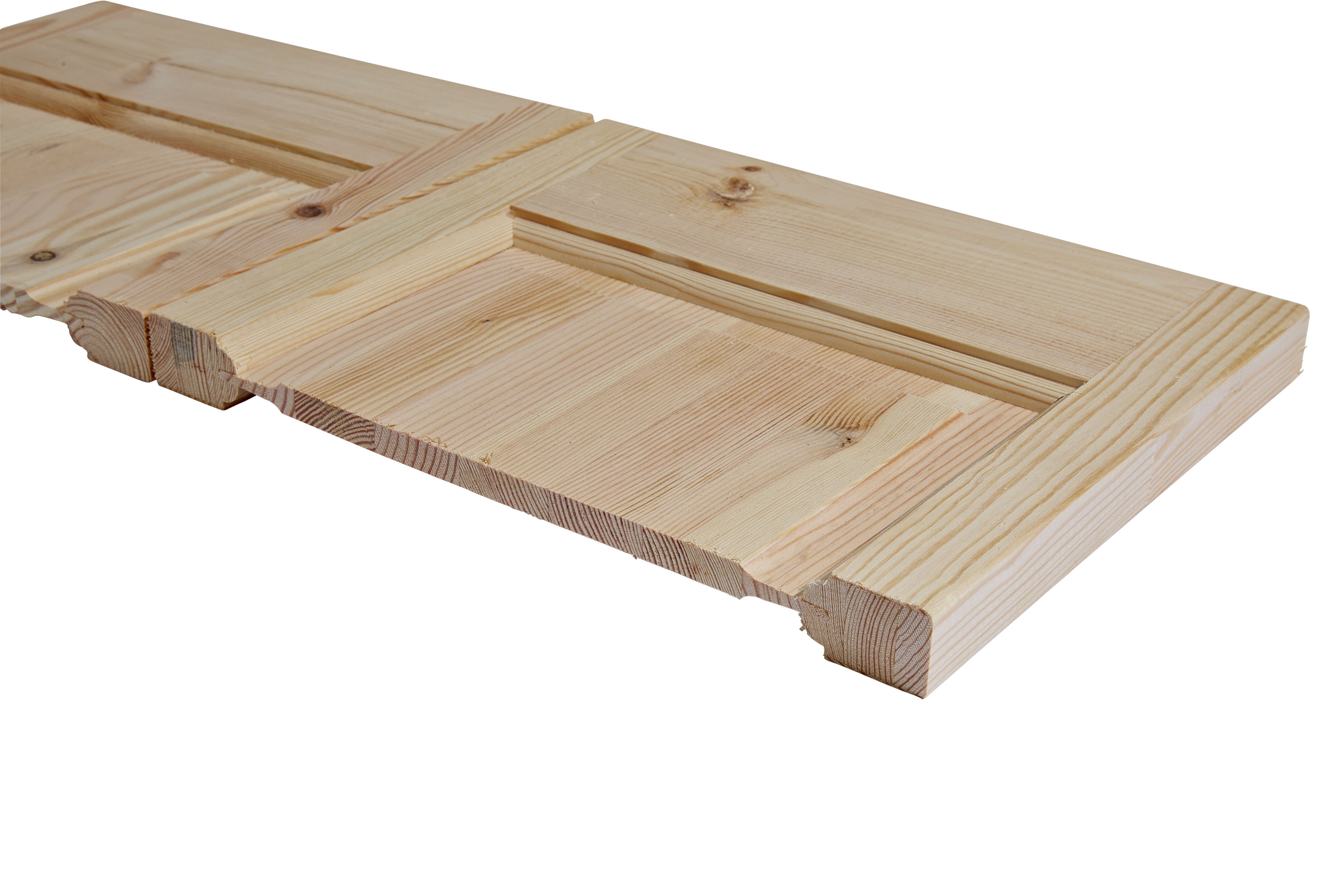4 panel Unglazed Knotty pine Internal Bi-fold Door set, (H)1981mm (W)686mm