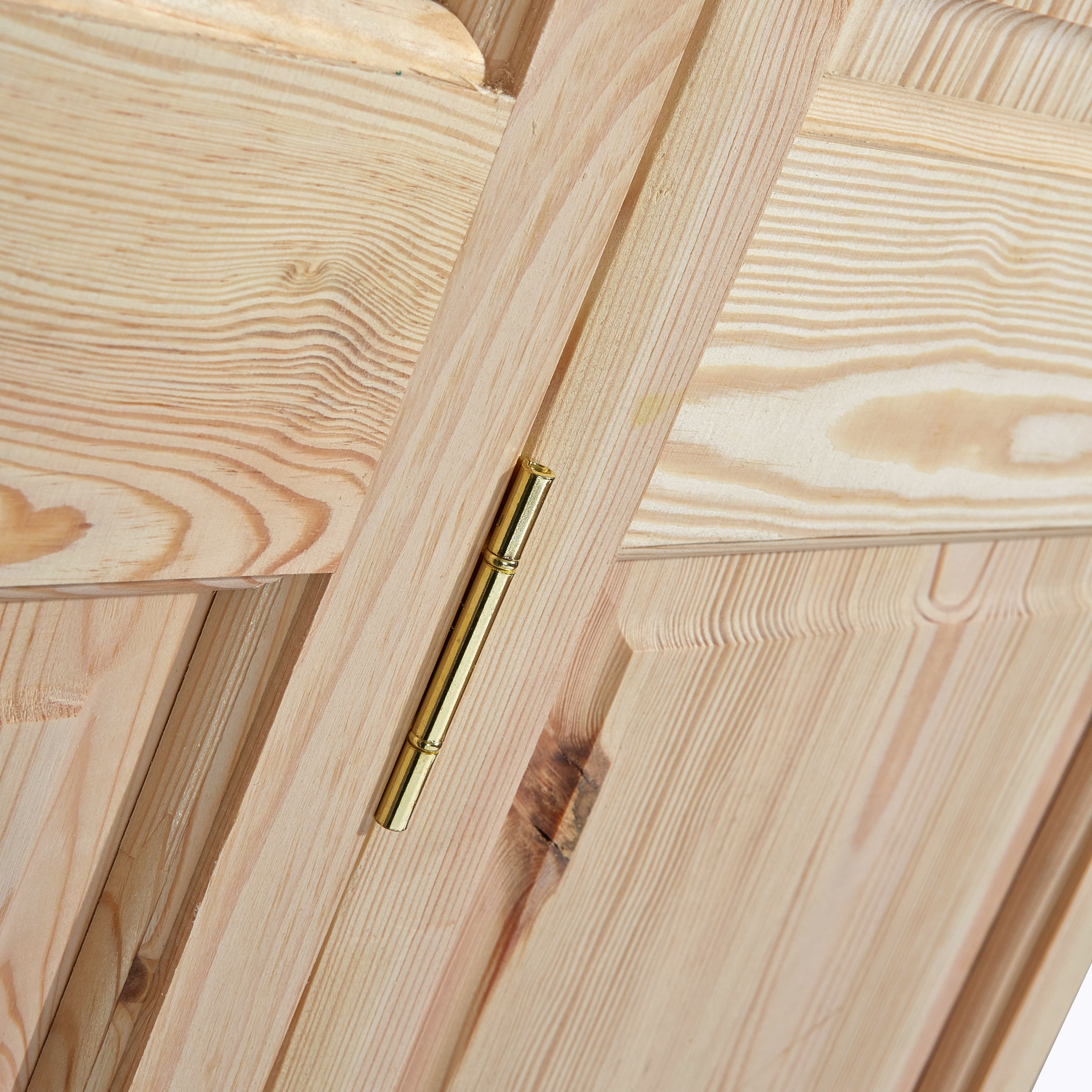 4 panel Unglazed Knotty pine Internal Bi-fold Door set, (H)1981mm (W)686mm