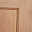 4 panel Unglazed Oak veneer Internal Door, (H)1981mm (W)610mm (T)35mm