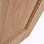 4 panel Unglazed Oak veneer Internal Door, (H)1981mm (W)610mm (T)35mm