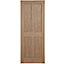4 panel Unglazed Oak veneer Internal Fire door, (H)1981mm (W)686mm (T)40mm