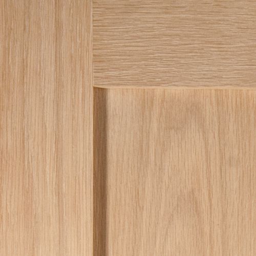 4 panel Unglazed Shaker White oak veneer Internal Door, (H)1981mm (W)610mm (T)35mm