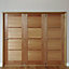 4 panel Unglazed Timber Hardwood veneer Internal Folding Door set, (H)2035mm (W)2146mm