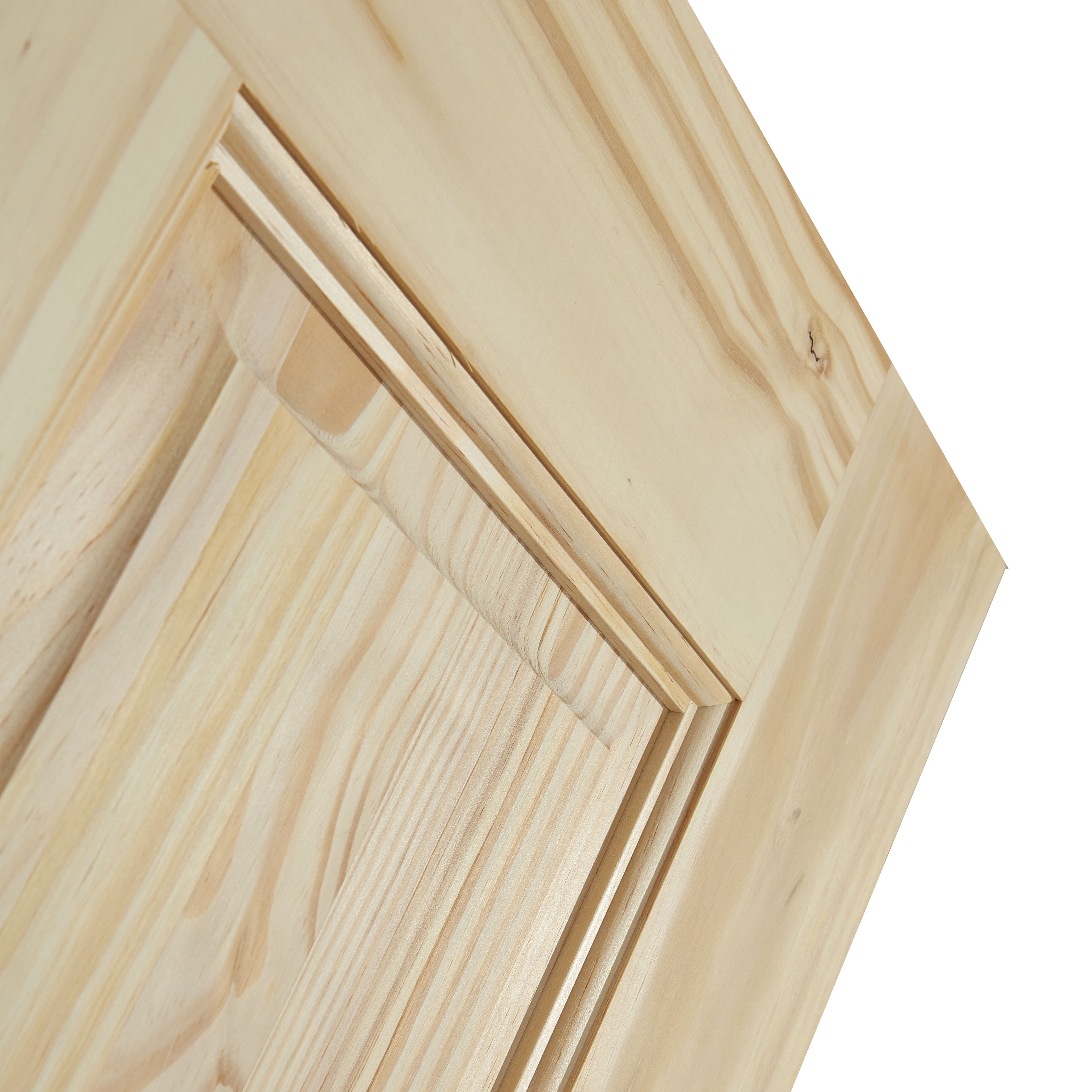 4 panel Unglazed Traditional Internal Knotty pine Fire door, (H)1981mm (W)762mm (T)44mm