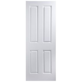 4 panel Unglazed White Internal Door, (H)1981mm (W)838mm (T)35mm