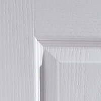 4 panel White Woodgrain effect Internal Door, (H)1981mm (W)762mm (T)35mm
