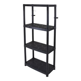 4 shelf Plastic Shelving unit (H)1300mm (W)600mm (D)300mm