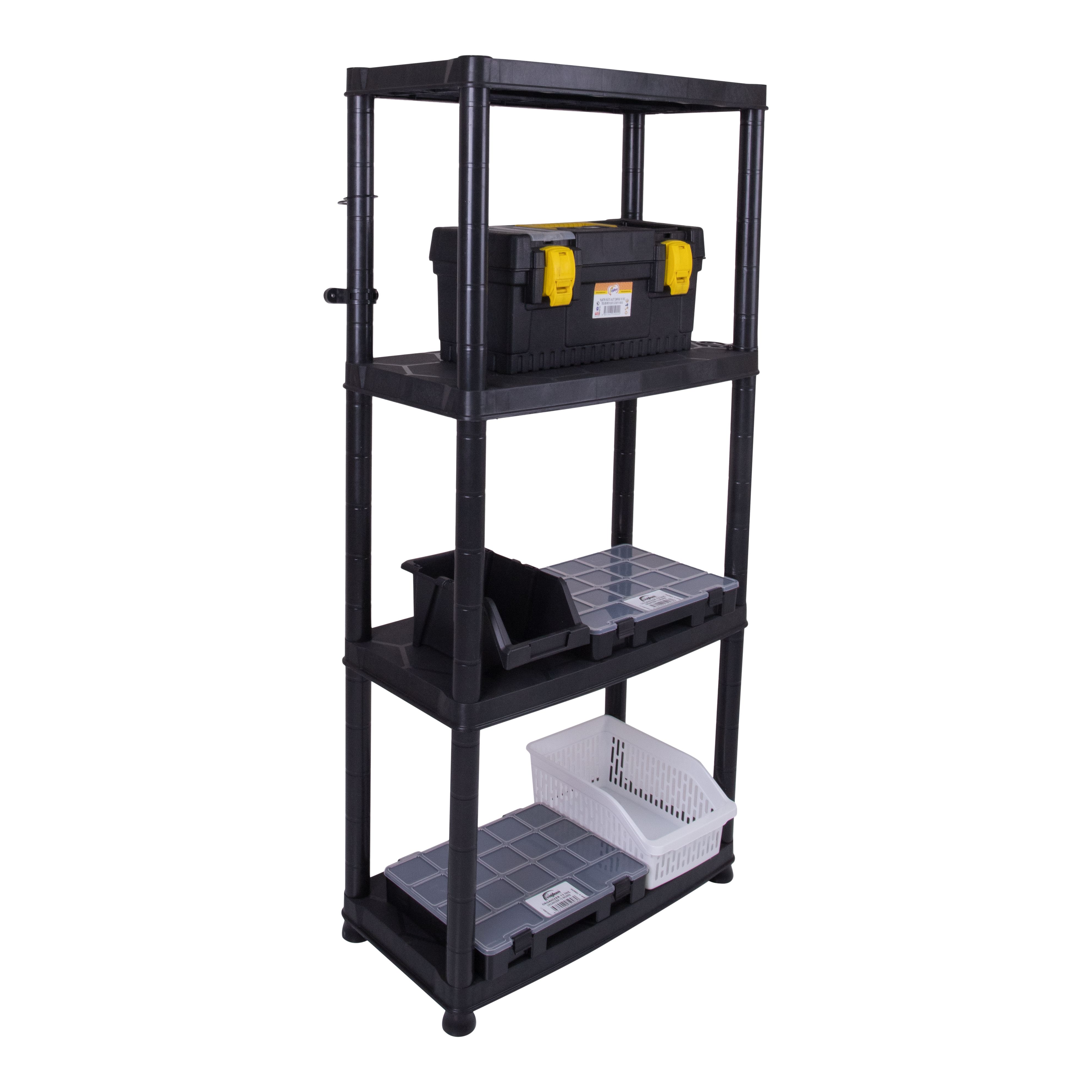 4 shelf Plastic Shelving unit (H)1300mm (W)600mm (D)300mm