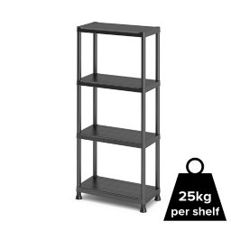 4 shelf Polypropylene Shelving unit (H)1350mm (W)600mm