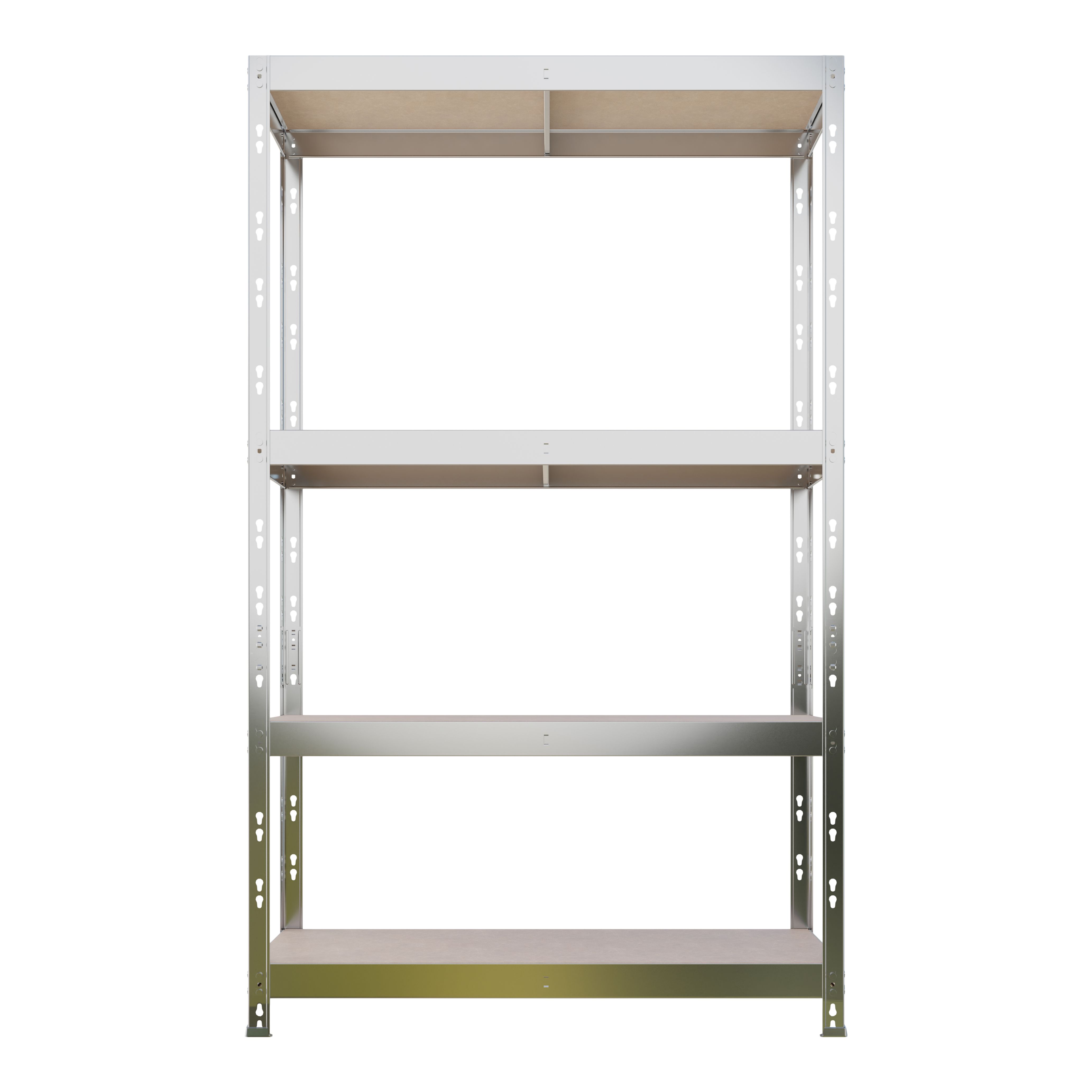 4 shelf Steel & Fibreboard Shelving unit (H)1600mm (W)750mm (D)350mm