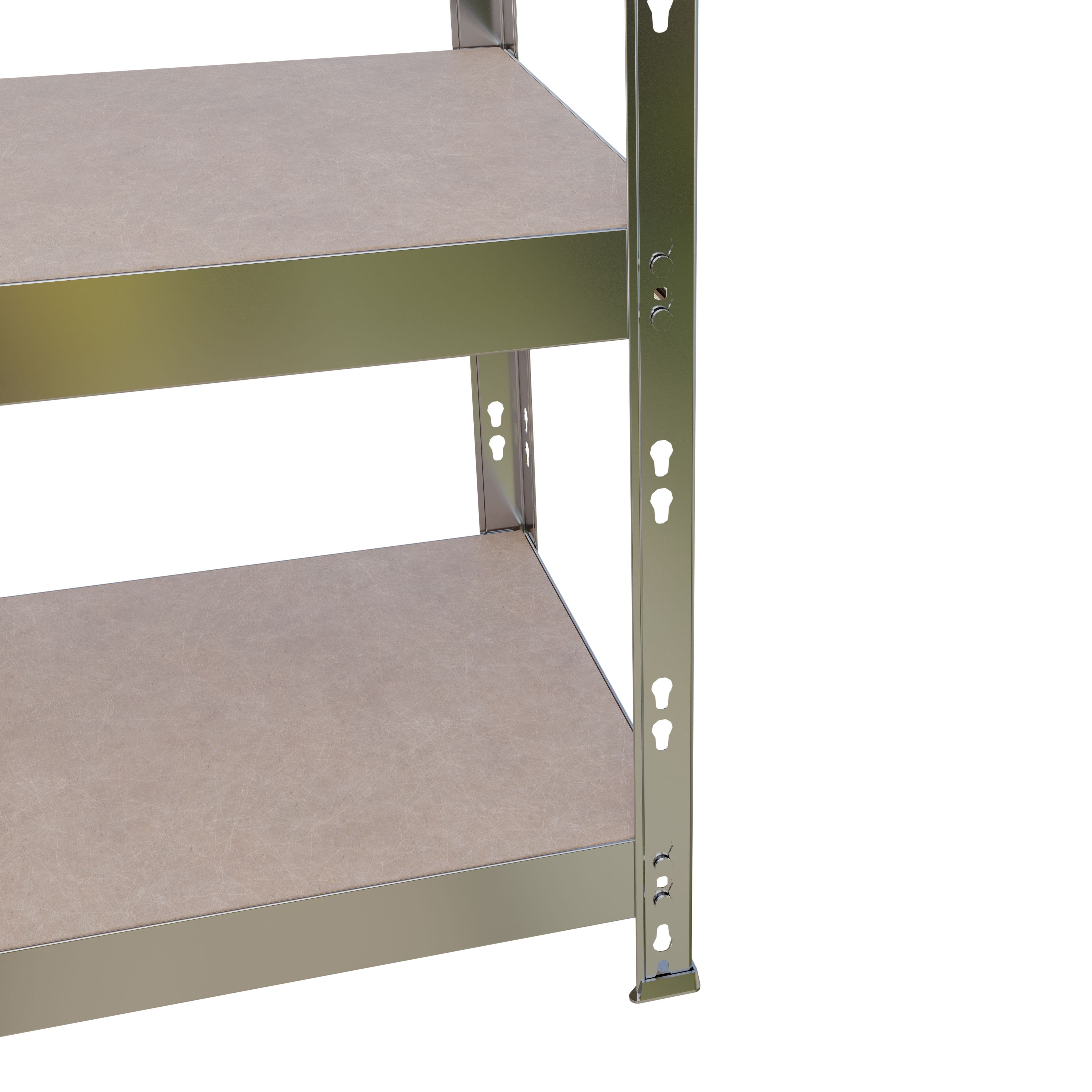4 shelf Steel & Fibreboard Shelving unit (H)1600mm (W)750mm (D)350mm