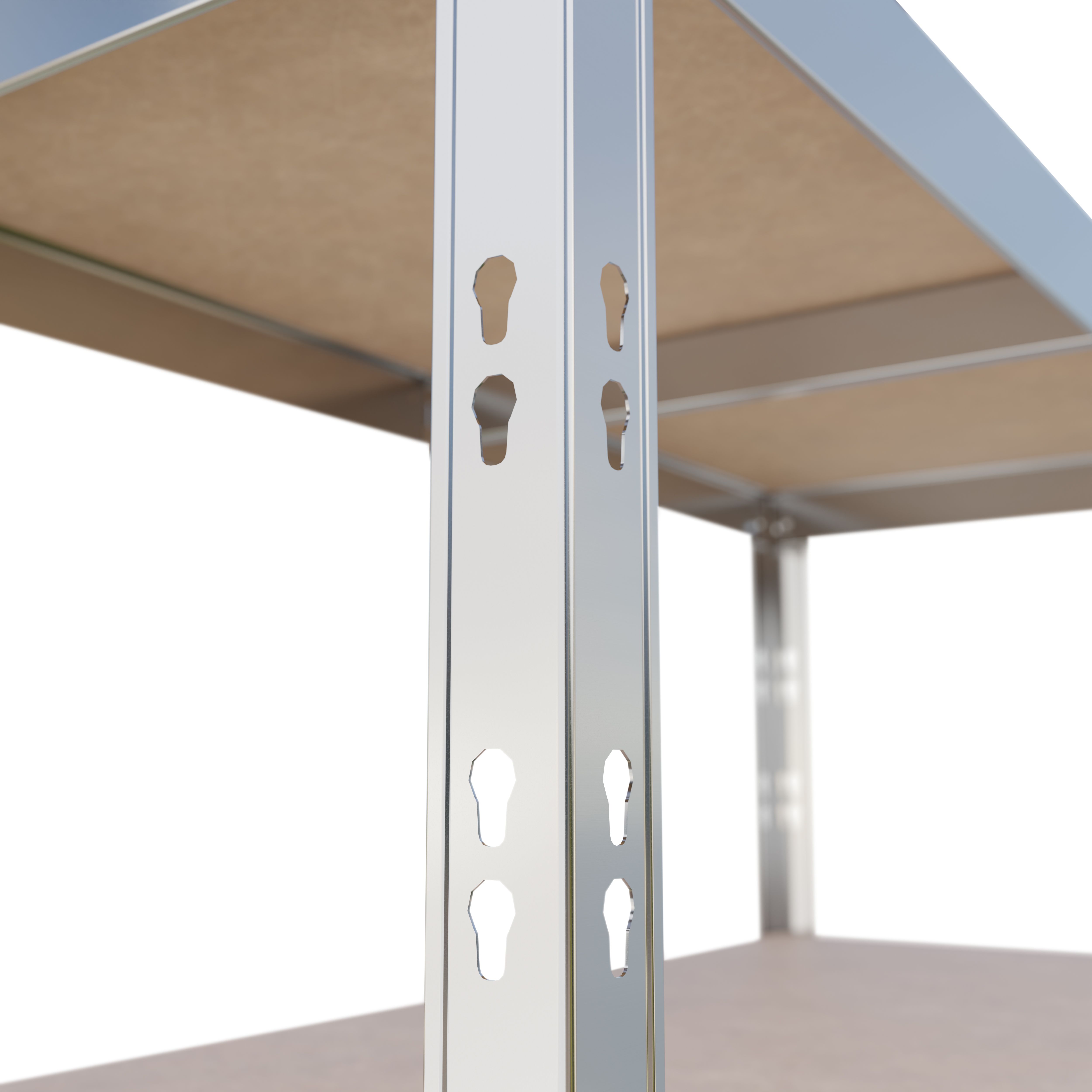 4 shelf Steel & Fibreboard Shelving unit (H)1600mm (W)750mm (D)350mm