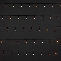 400 Warm white LED String lights Green cable