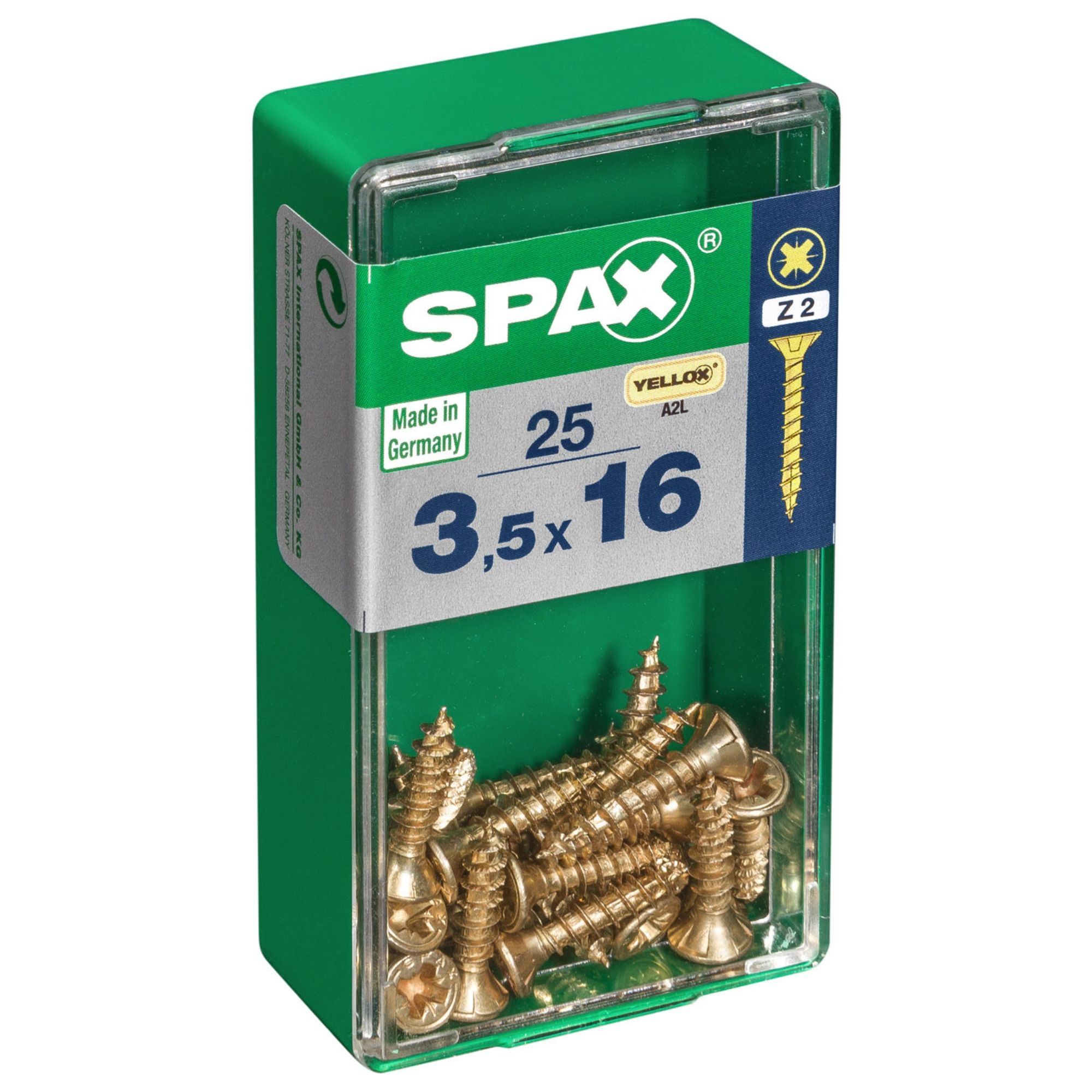 Spax CR vi free Steel Wood screw (Dia)3.5mm (L)16mm, Pack of 25