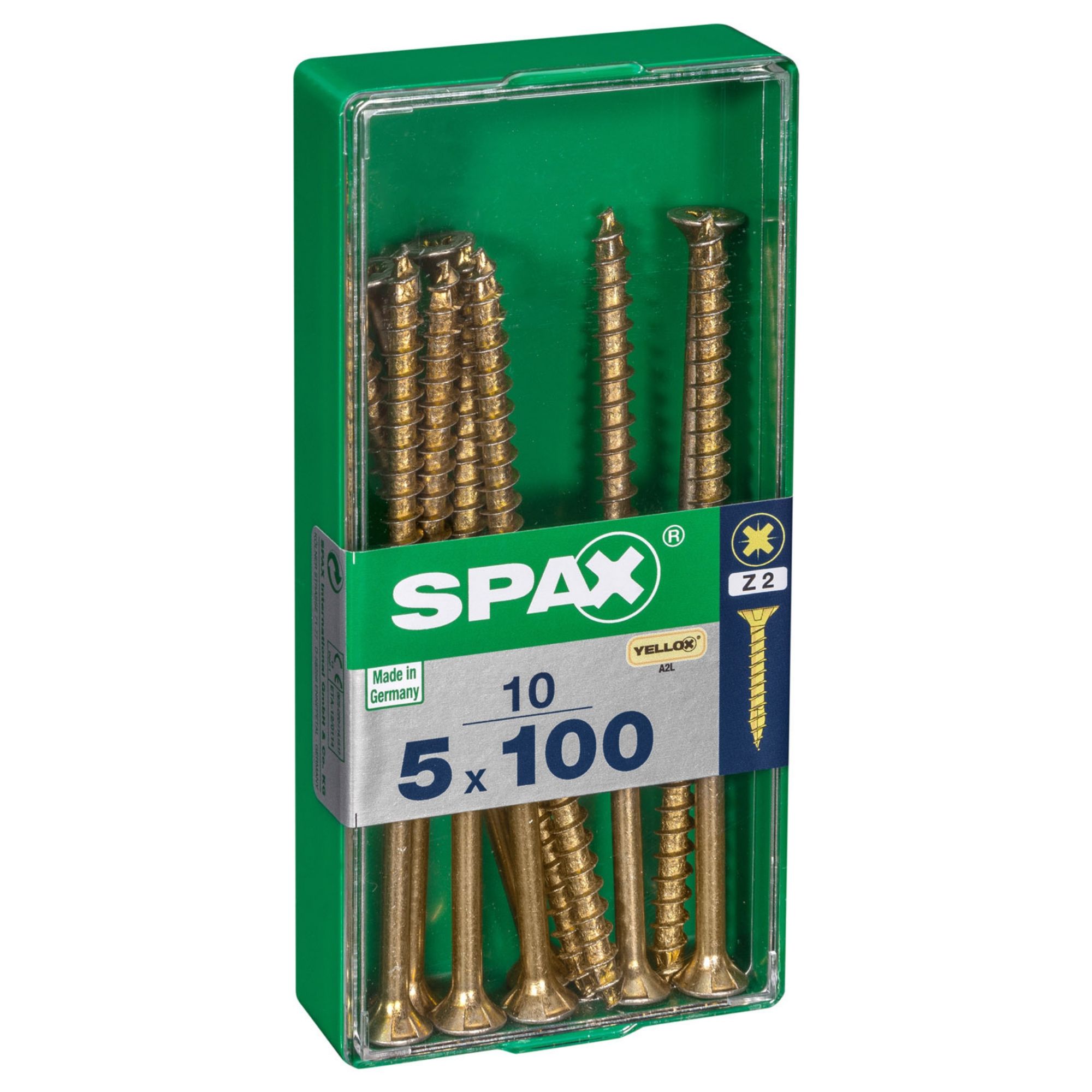 Spax CR vi free Steel Wood screw (Dia)5mm (L)100mm, Pack of 10