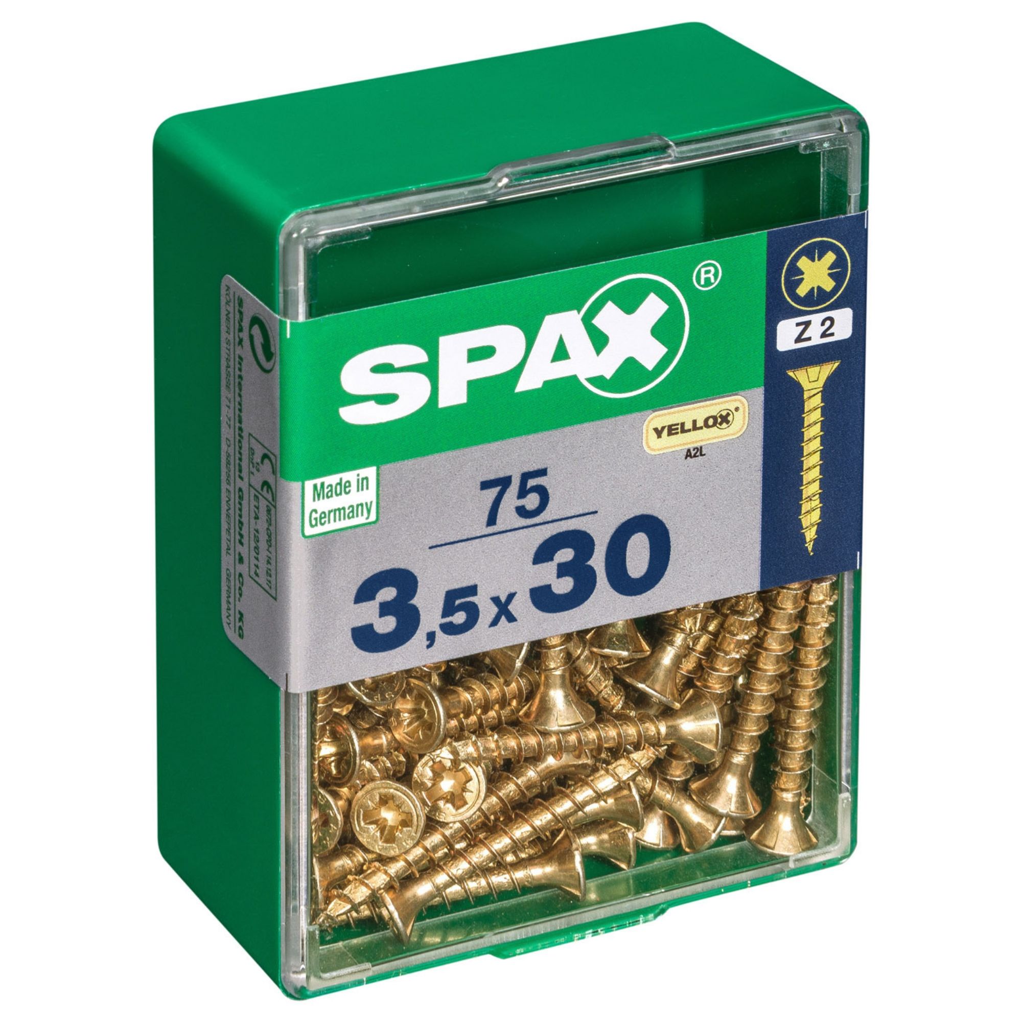 Spax Cr Vi Free Steel Wood Screw Dia35mm L30mm Pack Of 75