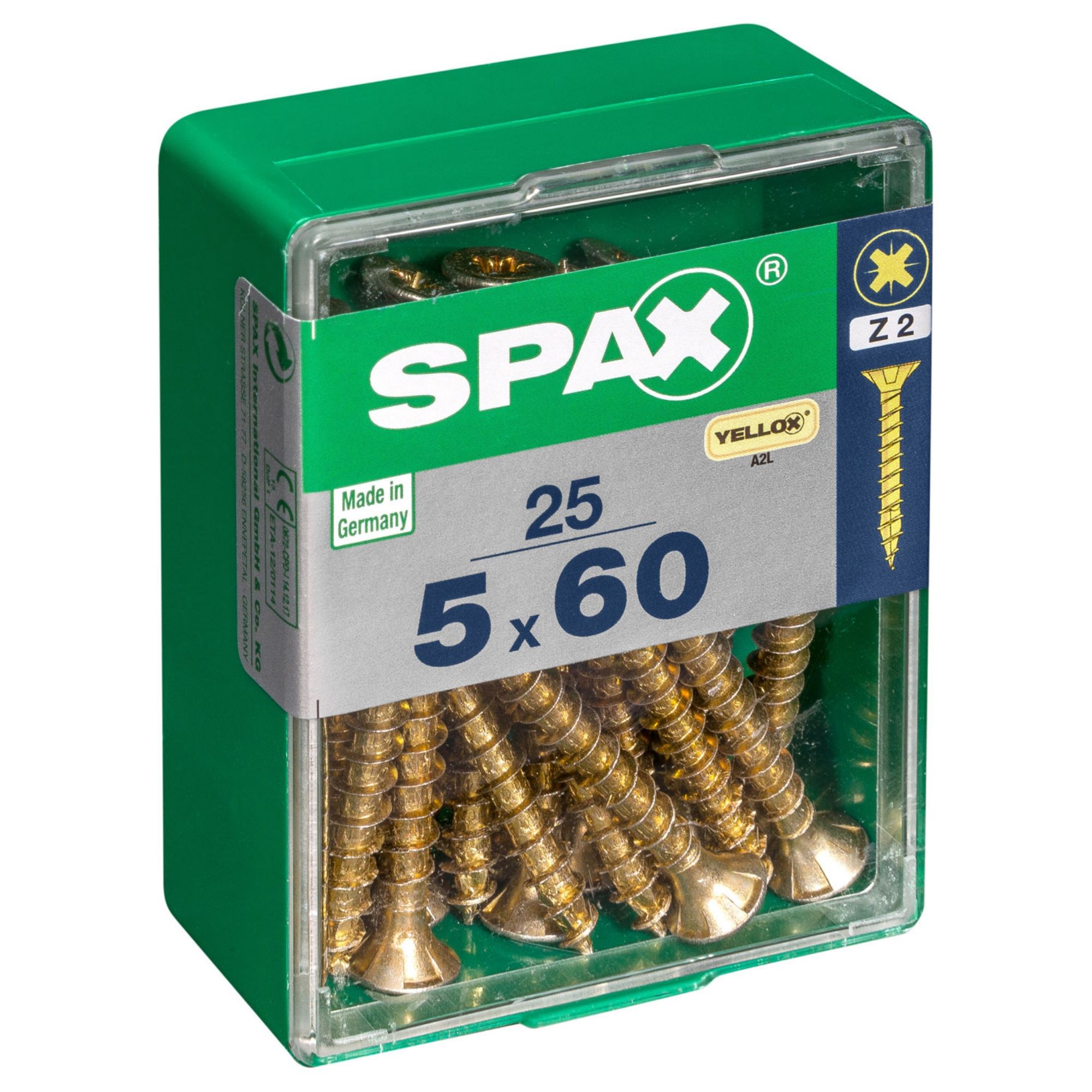 Spax CR vi free Steel Wood screw (Dia)5mm (L)60mm, Pack of 25