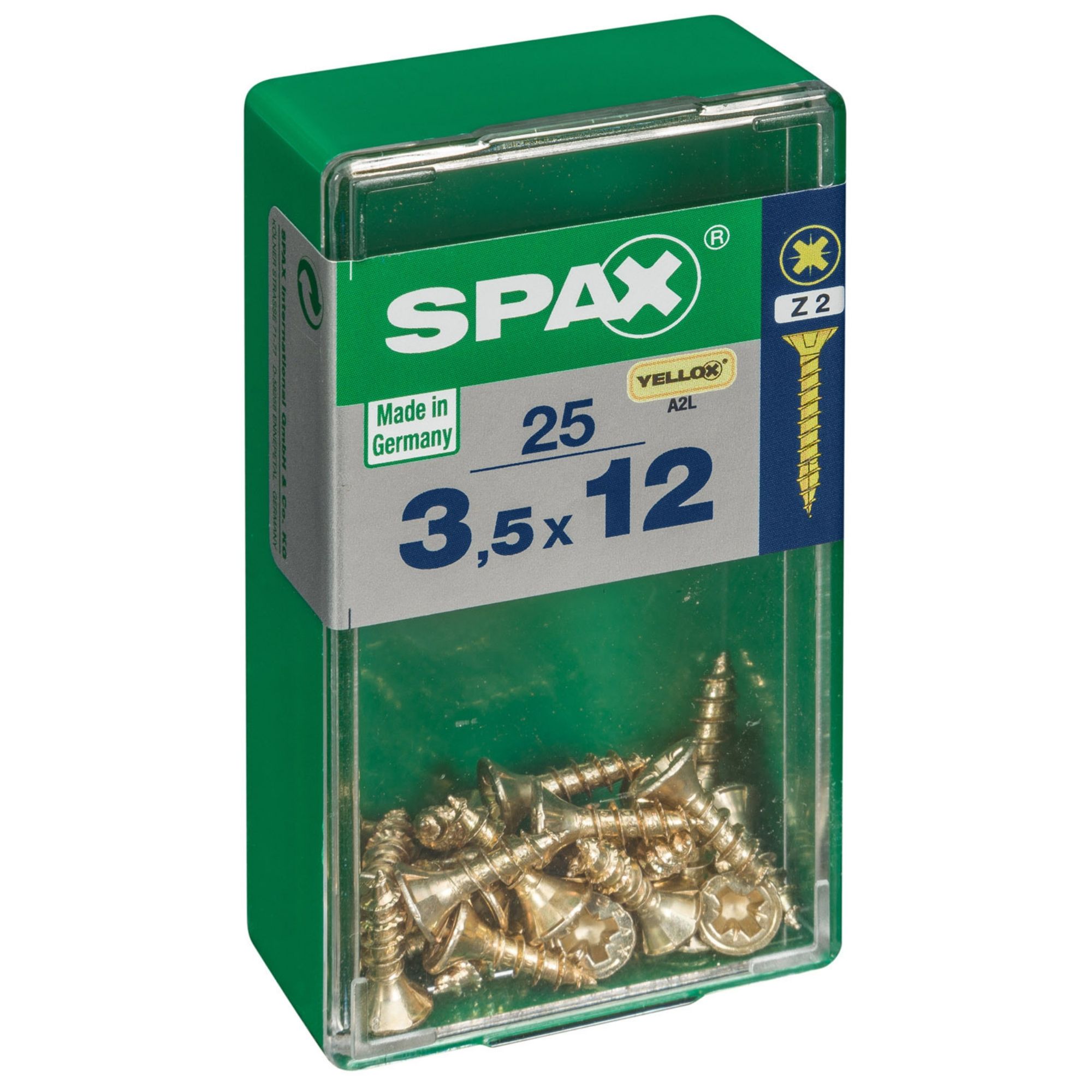 Spax Steel Wood Screw (Dia)3.5mm (L)12mm, Pack of 25 Departments