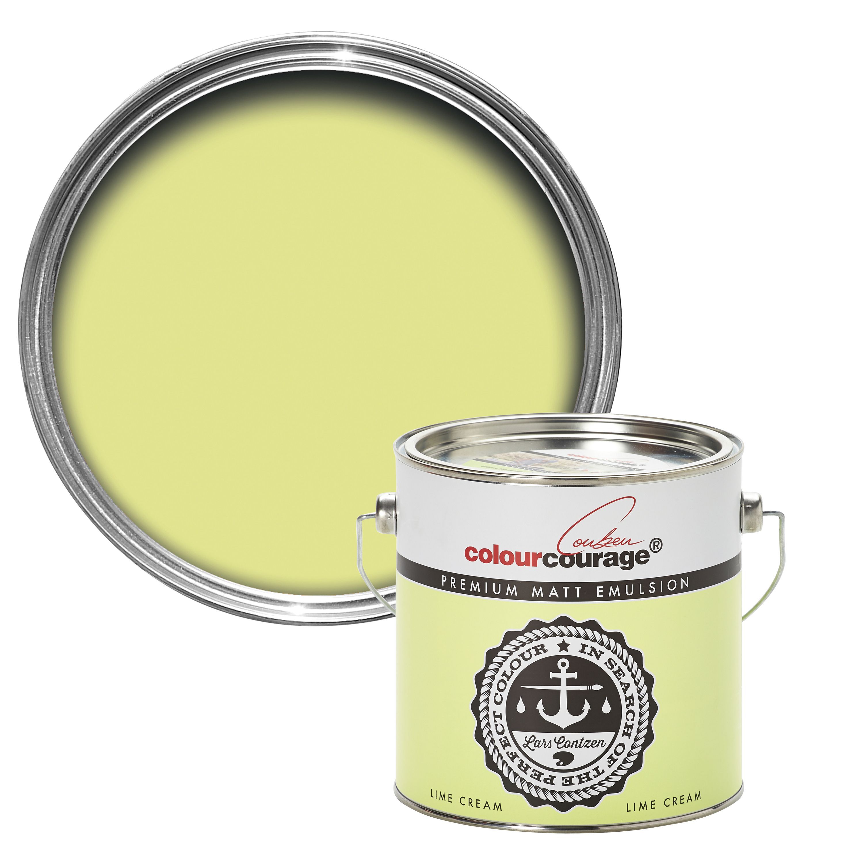 colourcourage Lime Cream Matt Emulsion Paint 2.5L Departments DIY