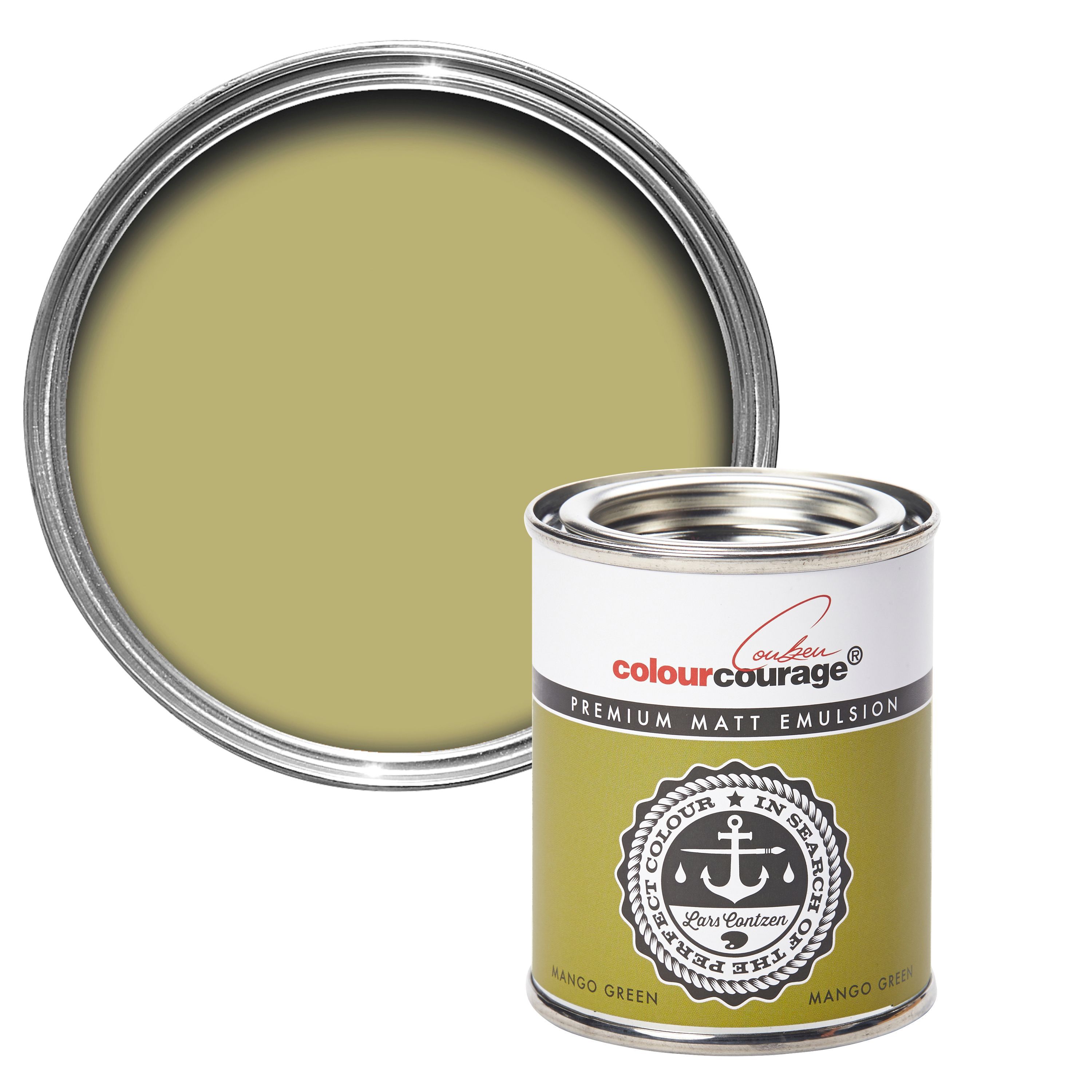 colourcourage Mango green Matt Emulsion paint, 0.13L Tester pot ...