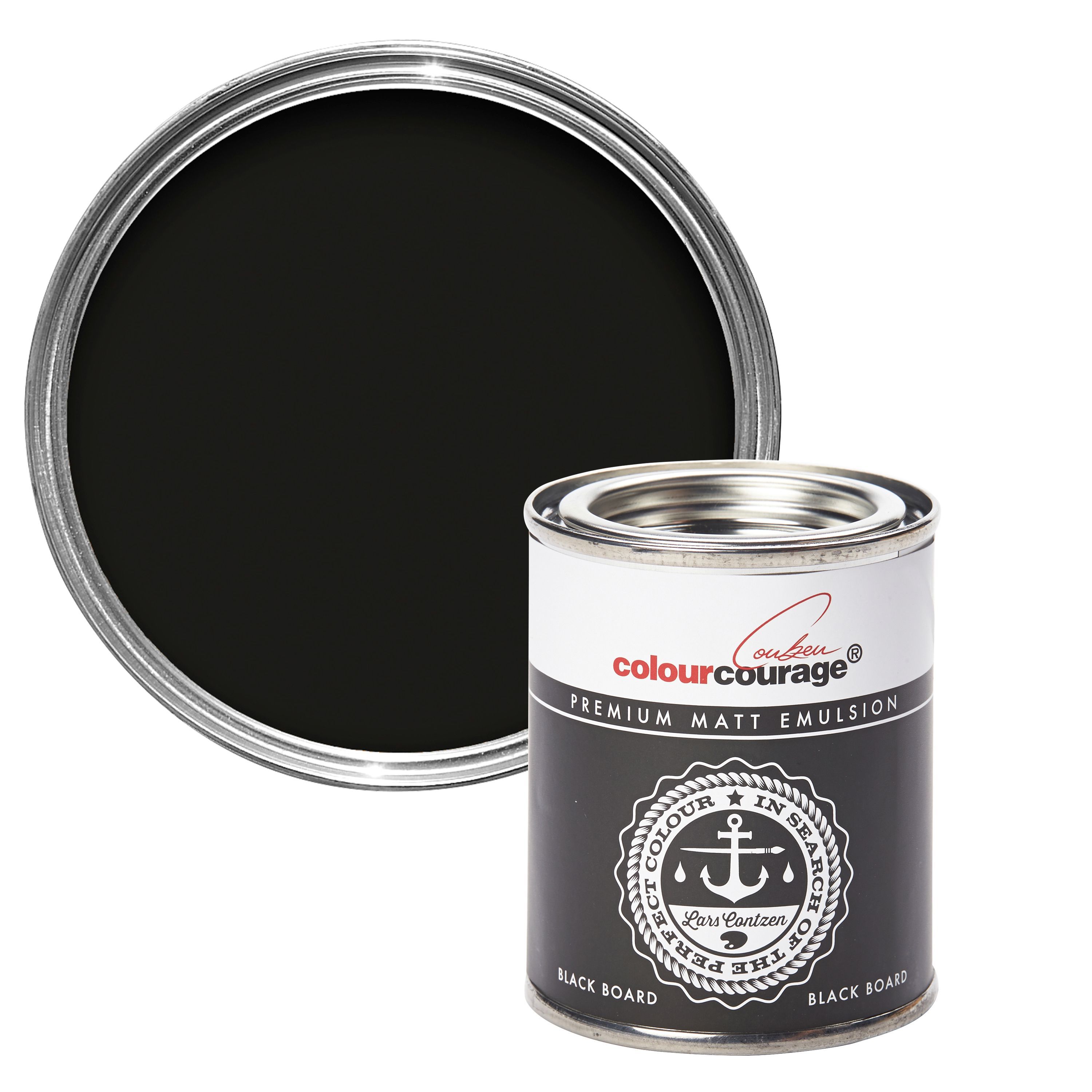 colourcourage Black Board Matt Emulsion Paint 0.125L Tester Pot