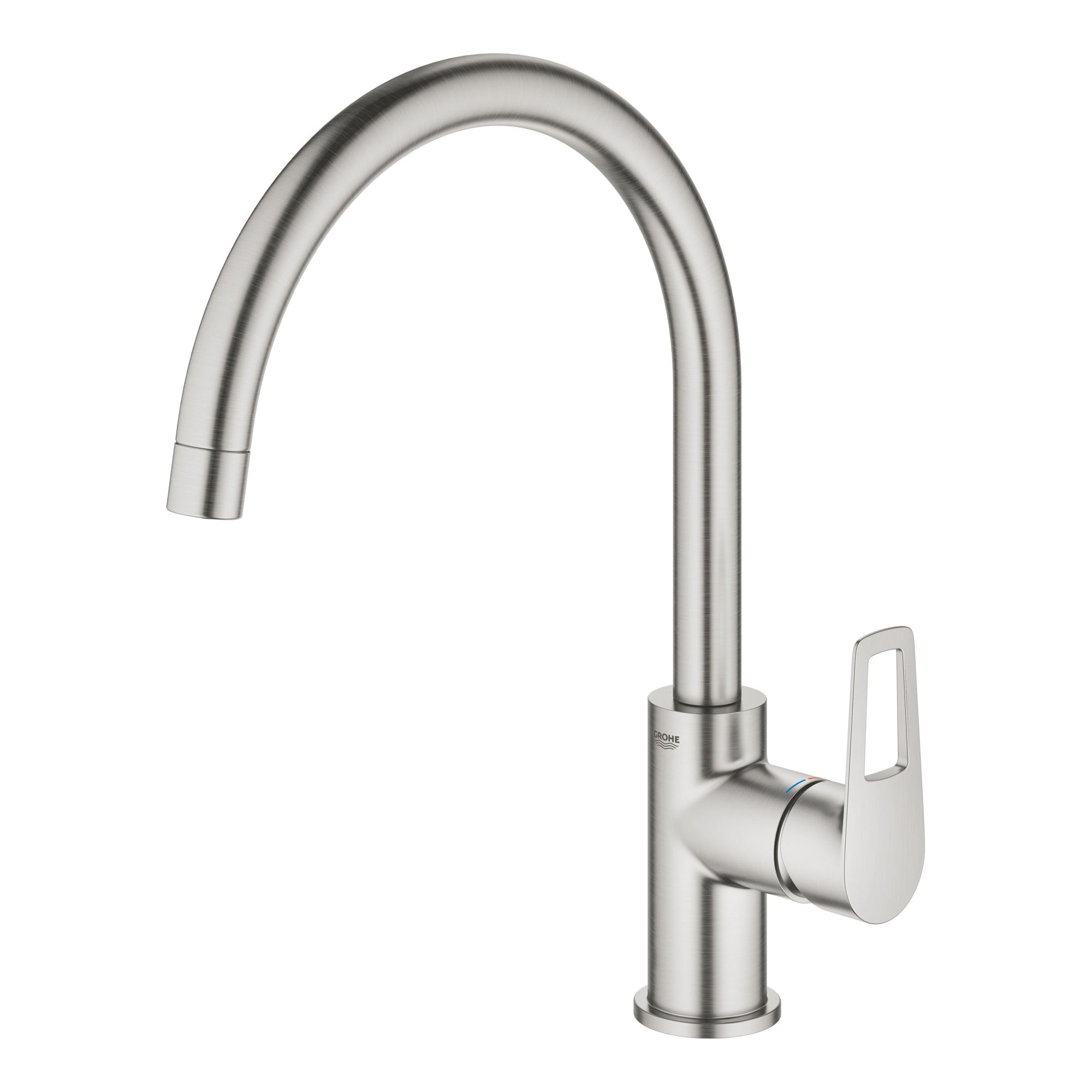 grohe-start-loop-stainless-steel-effect-kitchen-deck-mixer-tap