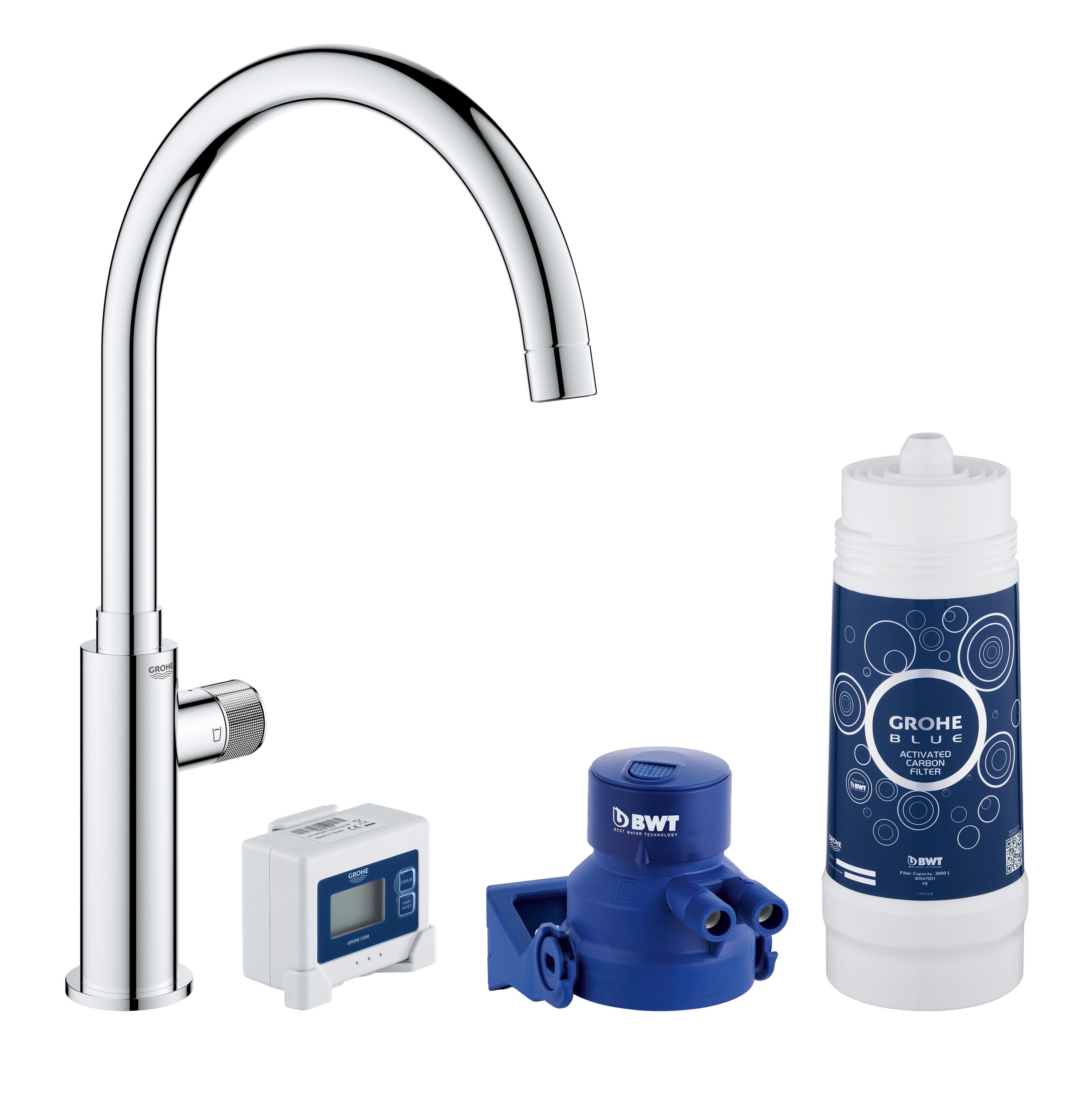 Grohe Blue Pure Chrome effect Filter tap Departments DIY at B&Q