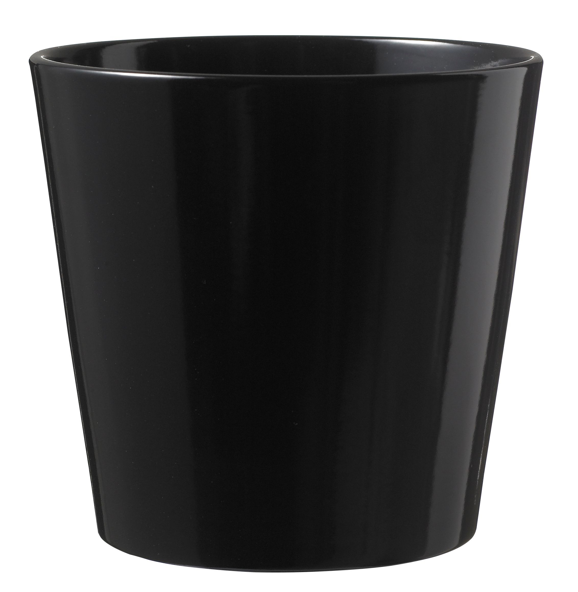 Glazed Black Plant pot (H)180mm (Dia)190mm Departments DIY at B&Q
