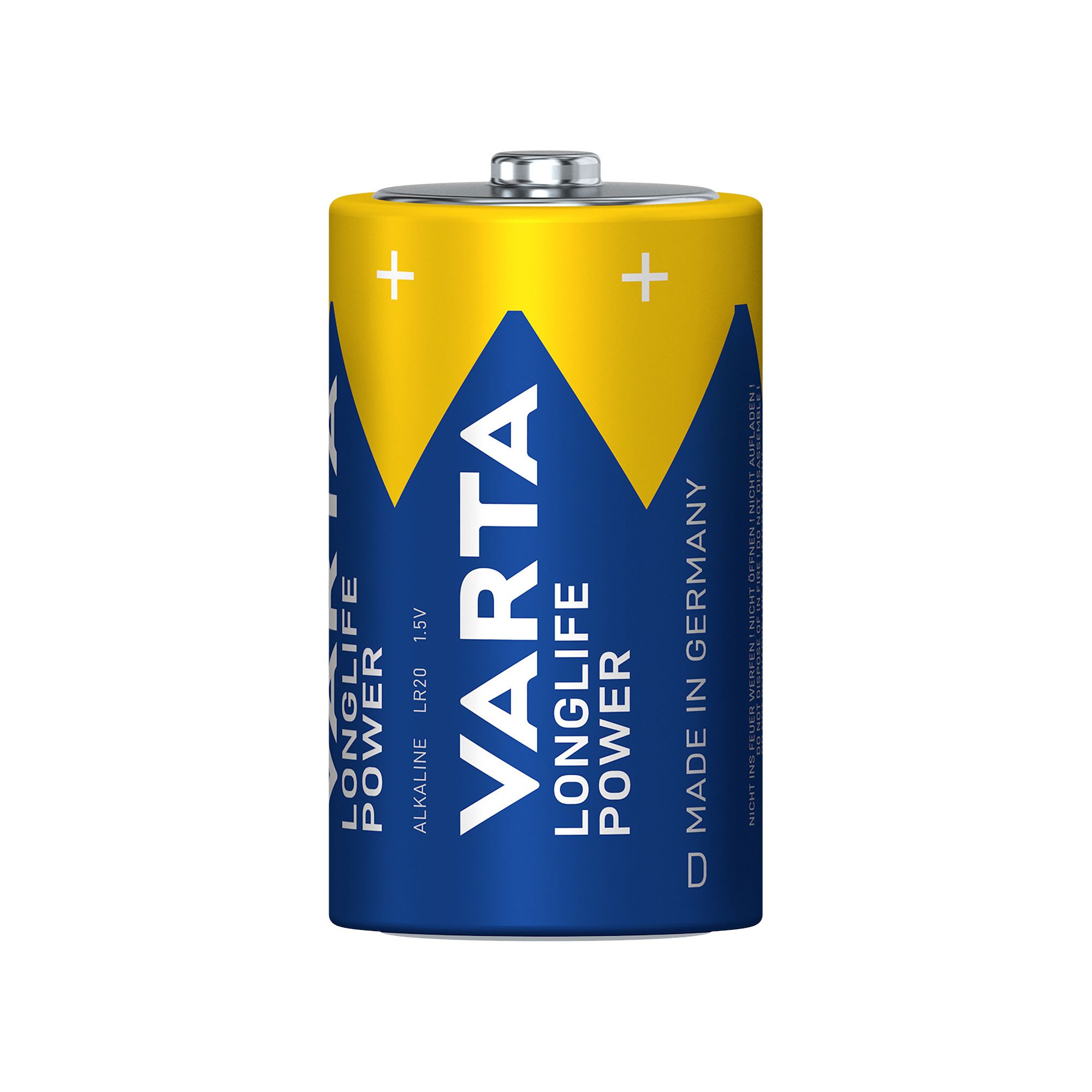 Varta Longlife Power Non rechargeable D (LR20) Battery, Pack of 6