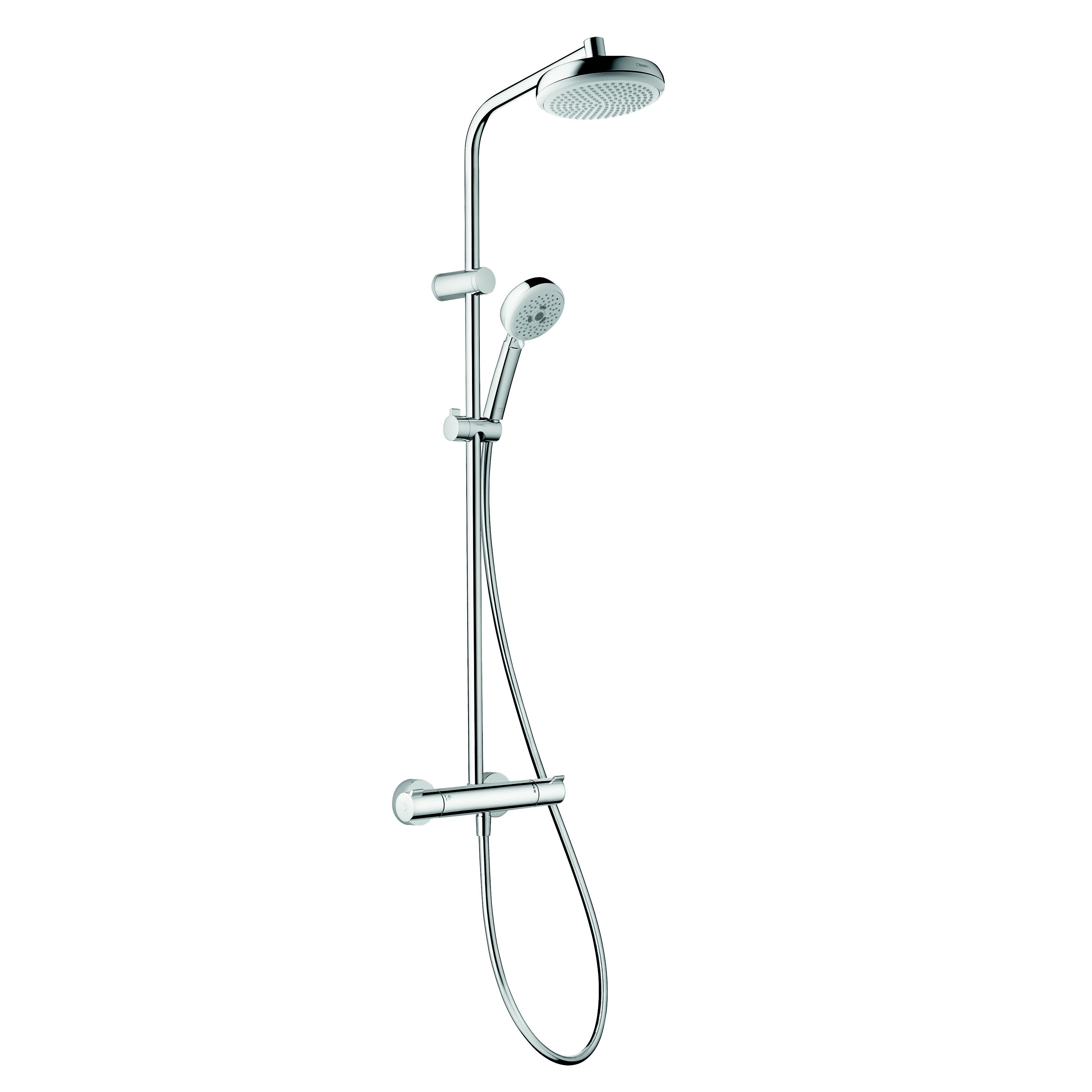 Hansgrohe White Shower Panel kit (W)296mm Departments DIY at B&Q