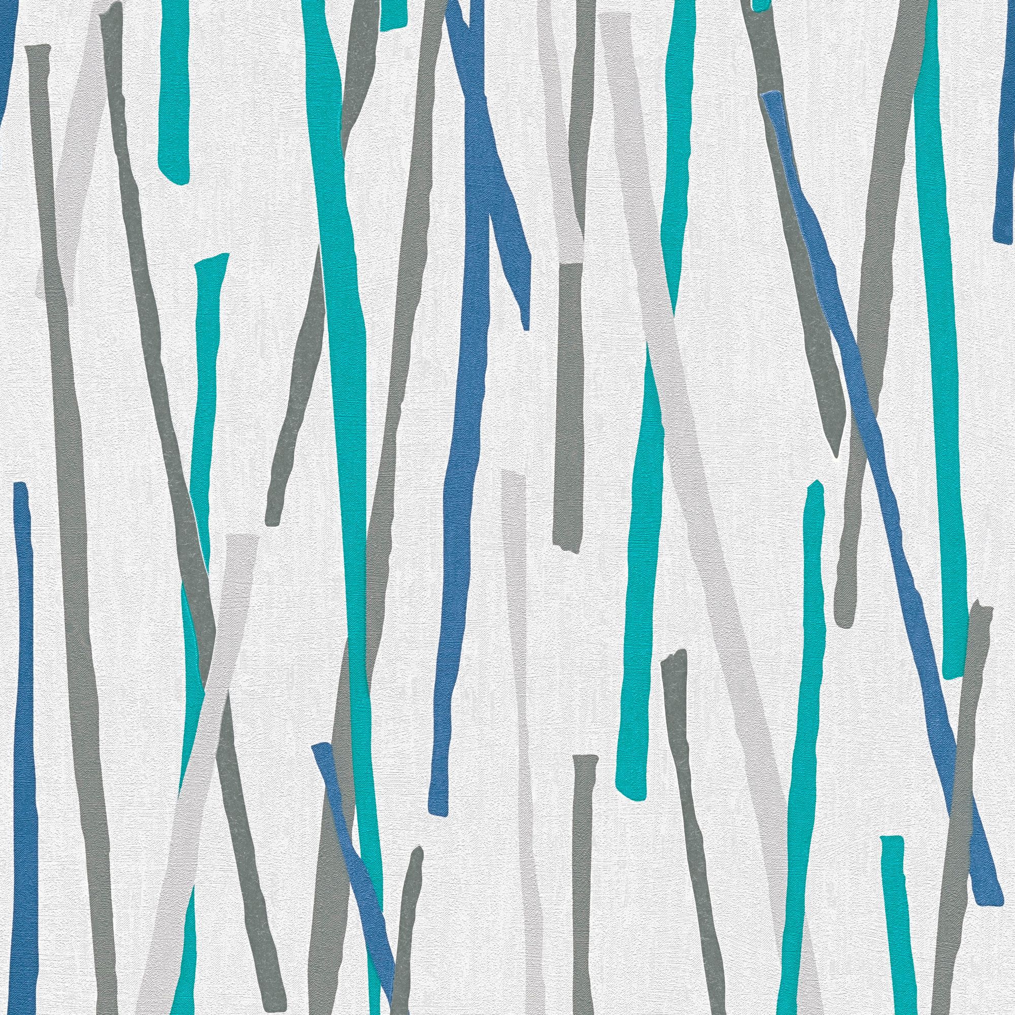 A.S. Creation Pop colours Blue & grey Metallic effect Embossed ...