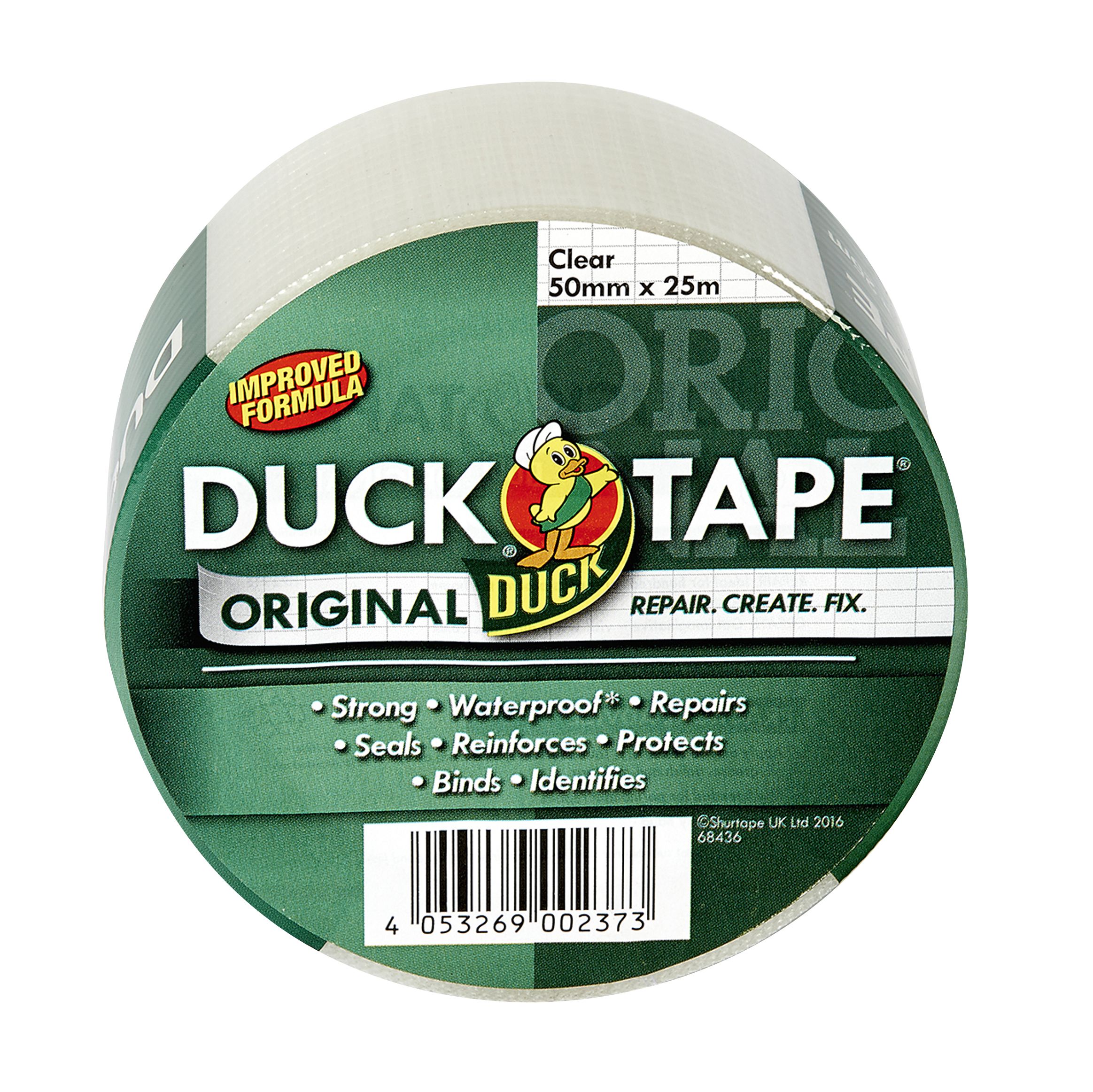 Duck Clear Cloth Tape L25m W50mm Departments Diy At Bandq