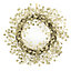 45cm Gold Glitter effect Round Star Christmas wreath