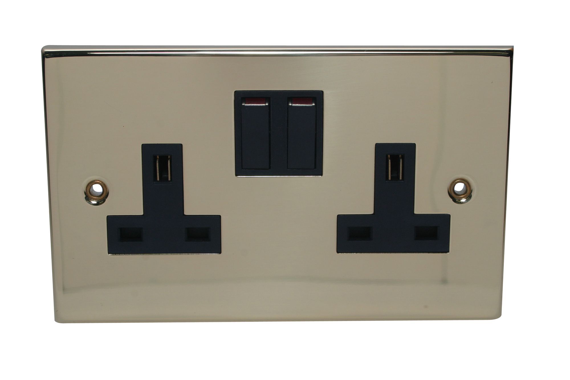 Volex 13A Brass Effect Double Switched Socket | Departments | DIY At B&Q