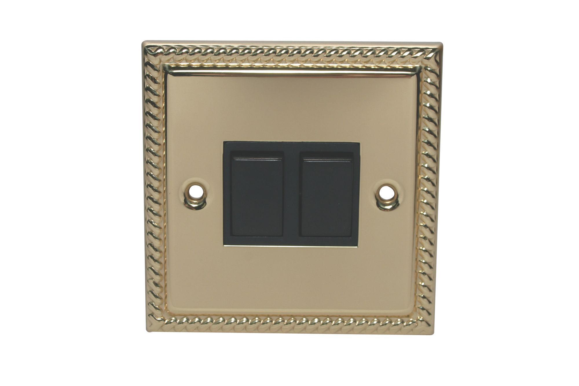 Holder 10A 2Way Double Polished brass & gold effect Light switch