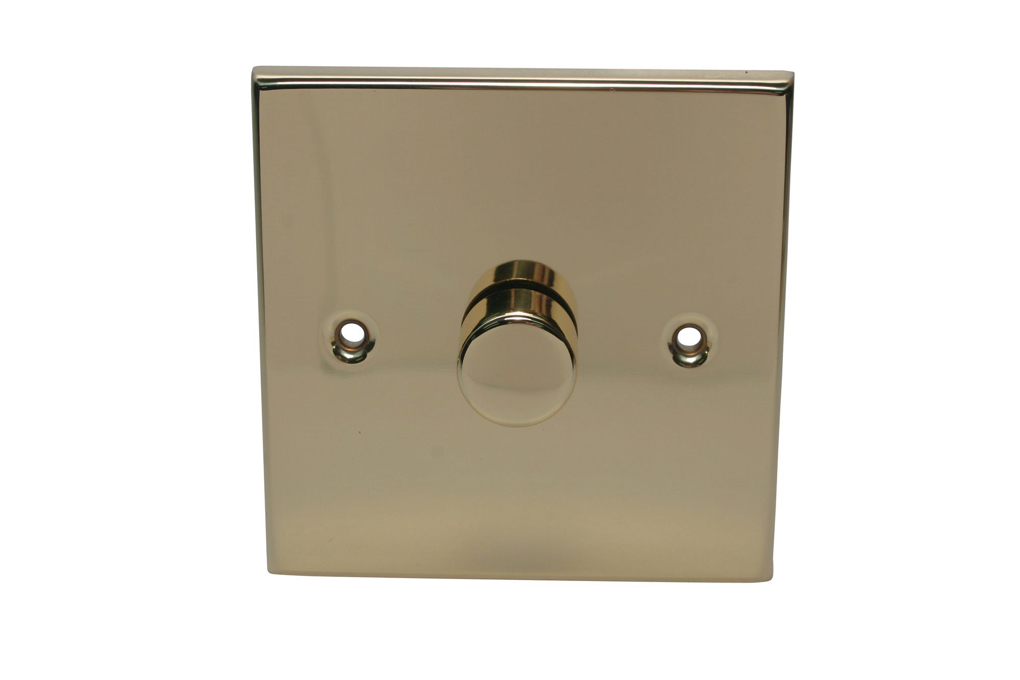 Holder 2Way Single Polished Brass & Gold Effect Dimmer Switch