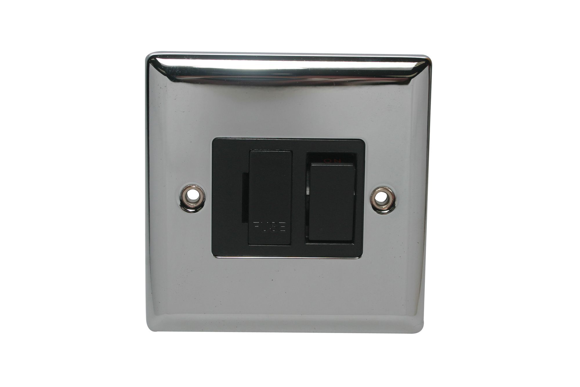 Holder 13A 1Way Single Polished chrome Fused switch Departments