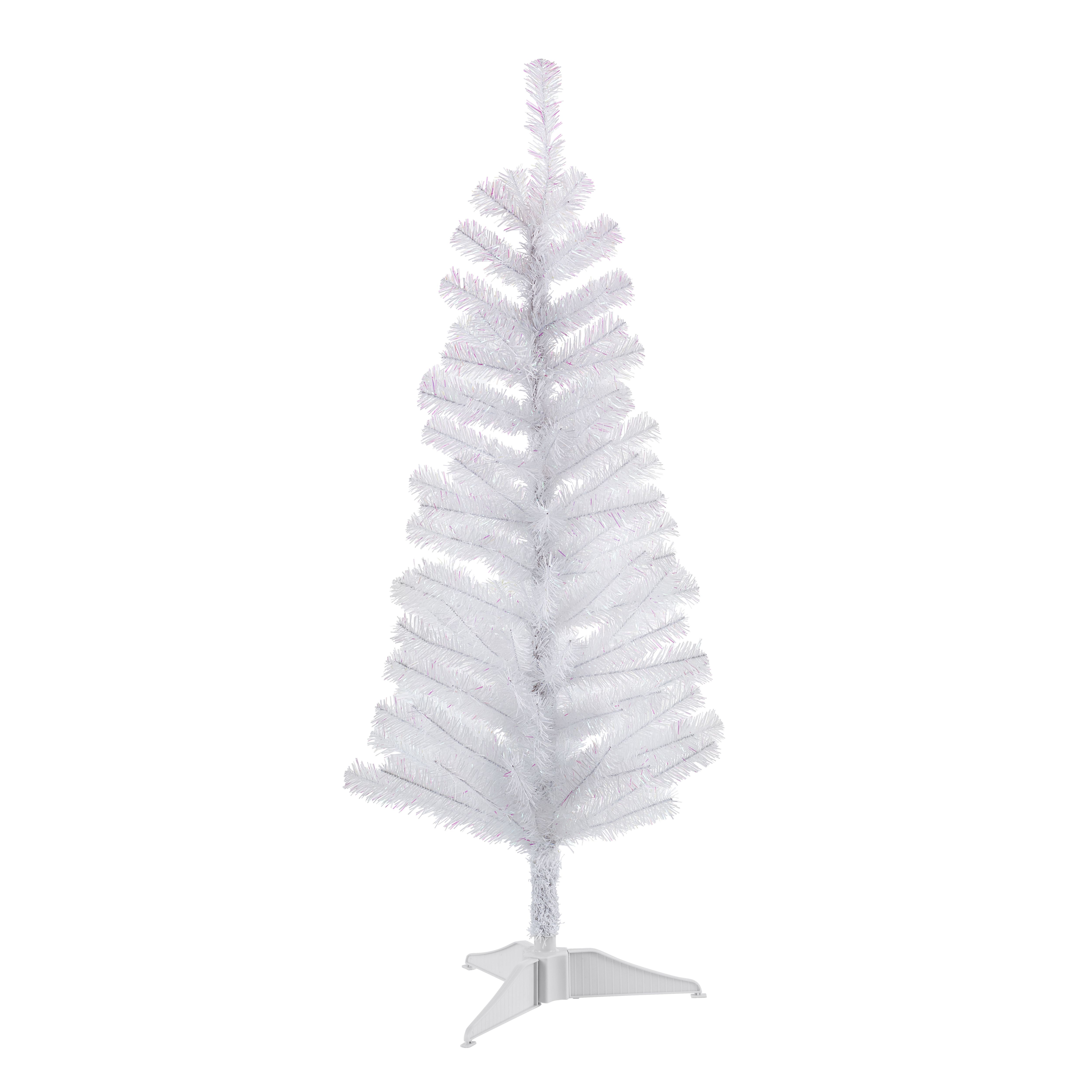 White plastic christmas clearance tree