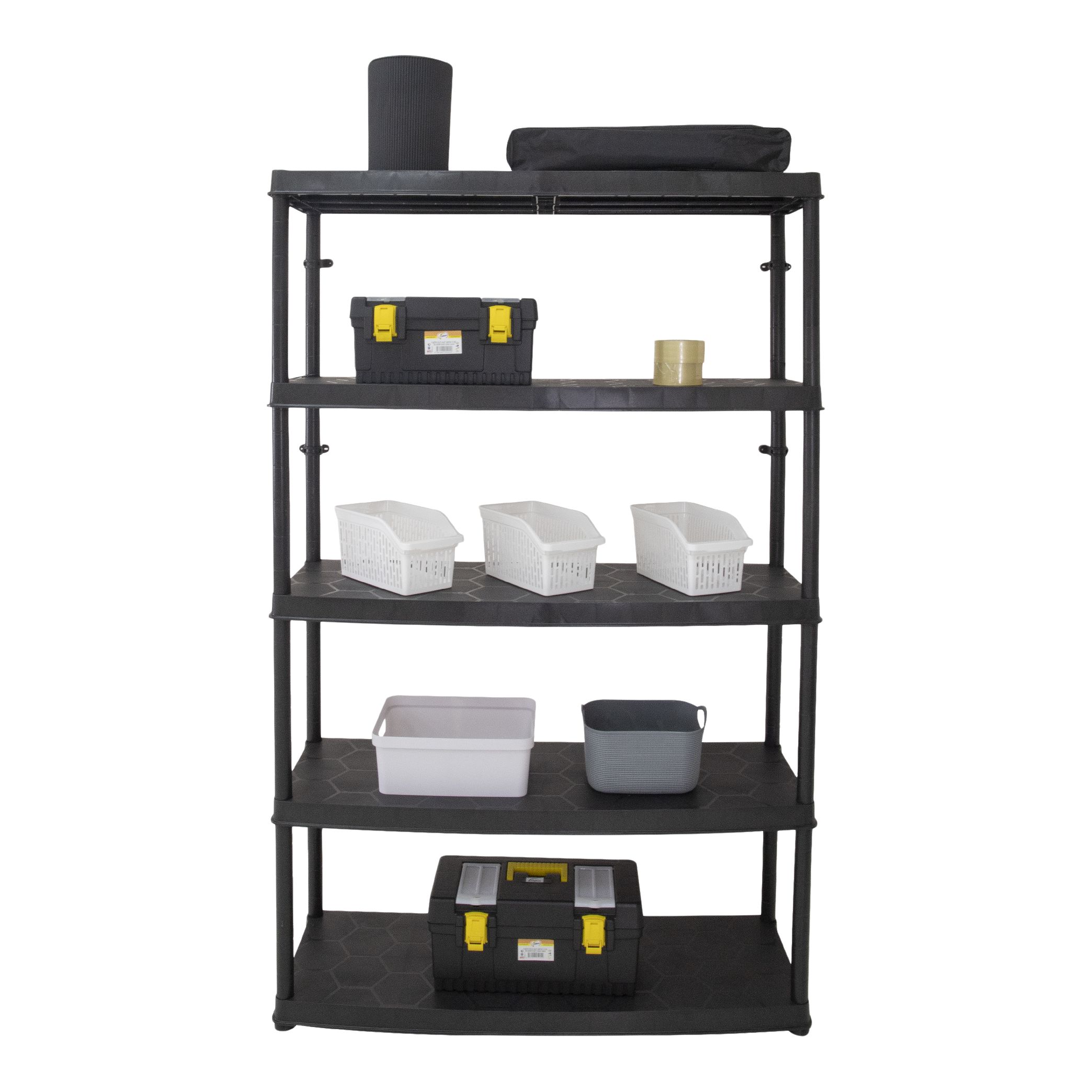 5 shelf Plastic Shelving unit (H)1850mm (W)1200mm (D)400mm