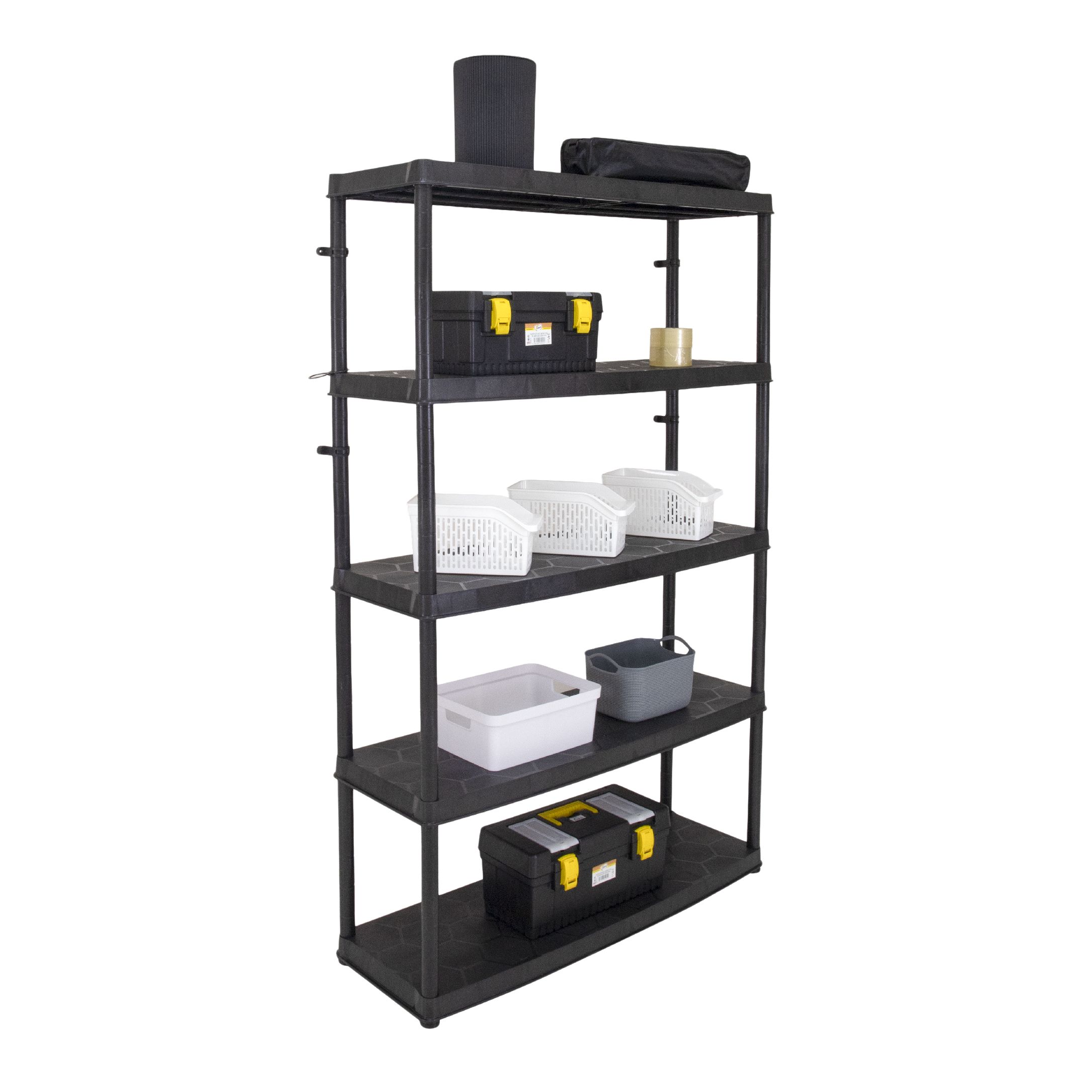 5 shelf Plastic Shelving unit (H)1850mm (W)1200mm (D)400mm