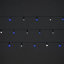 50 Cold white/blue LED String lights with Green cable