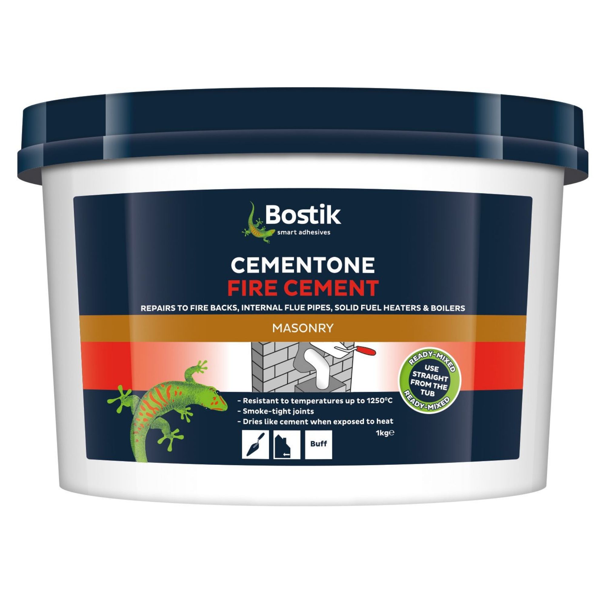Bostik Cementone Ready to use Fire cement 1kg Tub Departments DIY