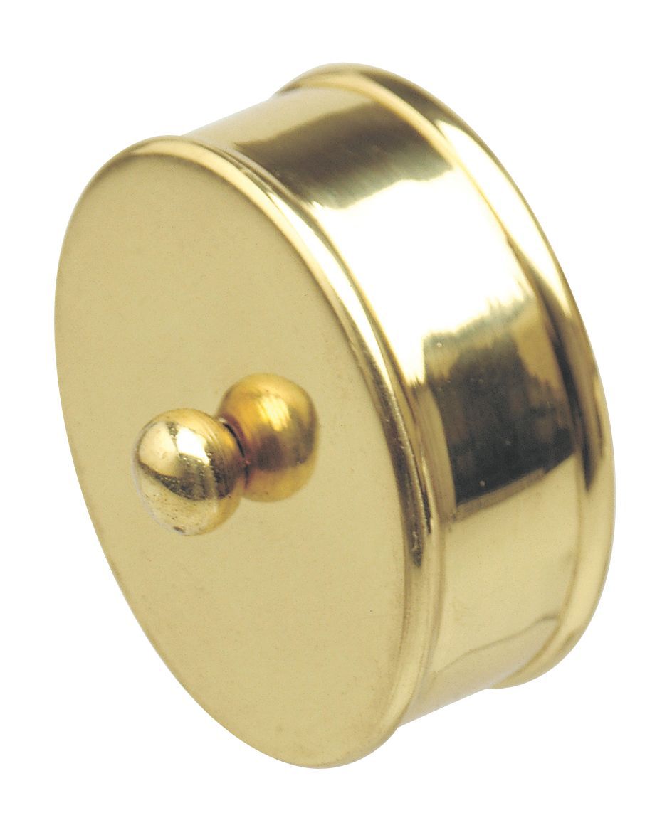 Brass effect Metal End cap (L)215mm (W)35mm, Pack of 2 Departments